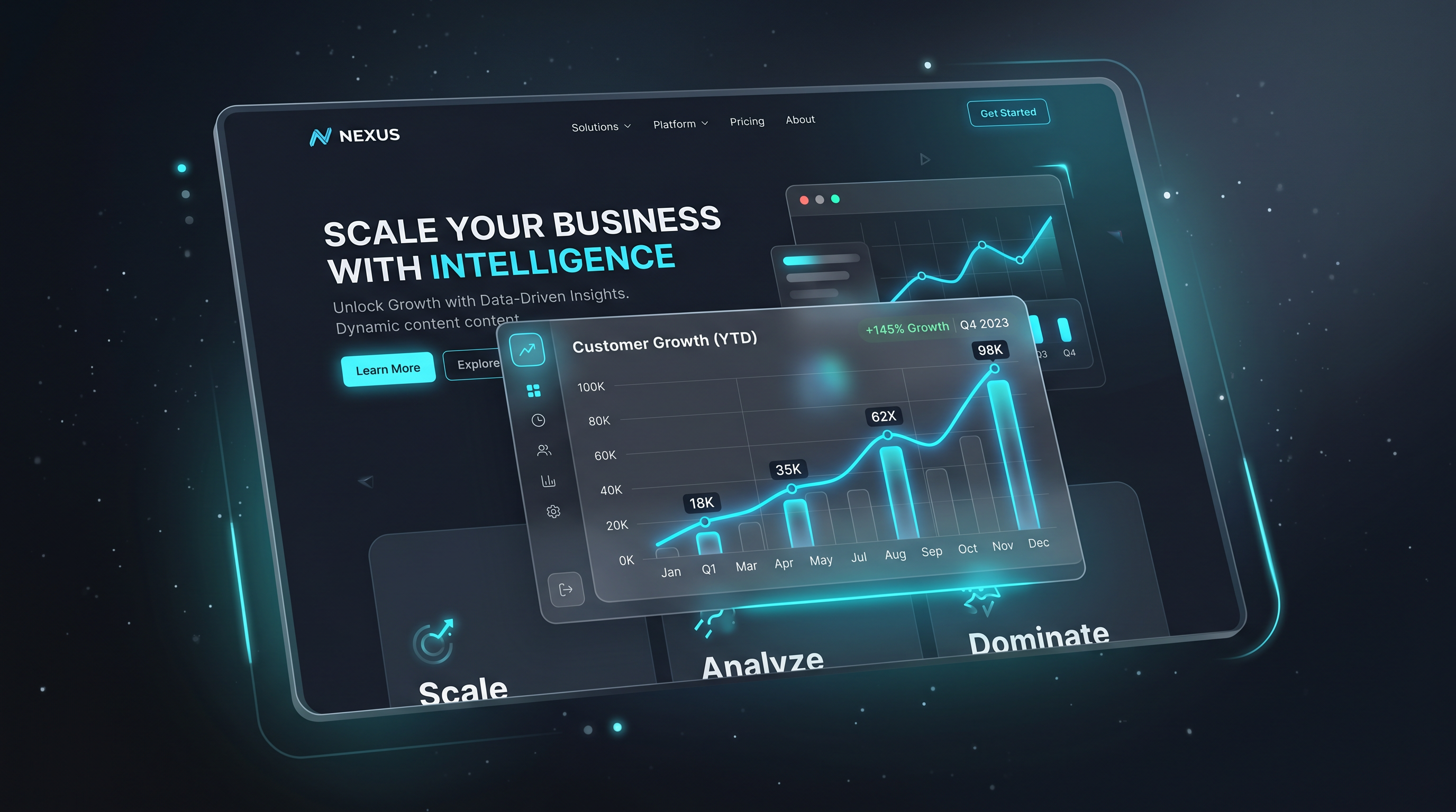 Custom website interface created by Legacy Webworks