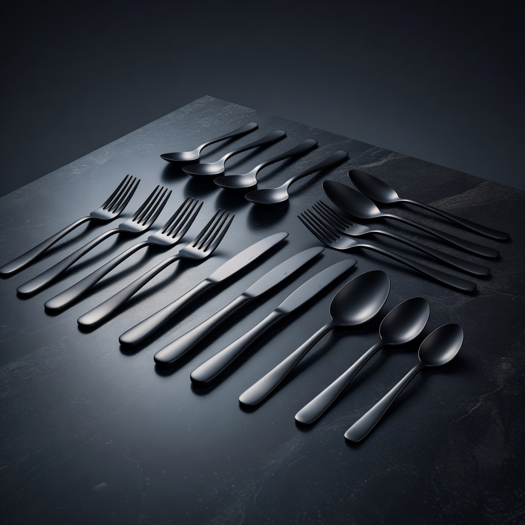 Matte Black Flatware Set