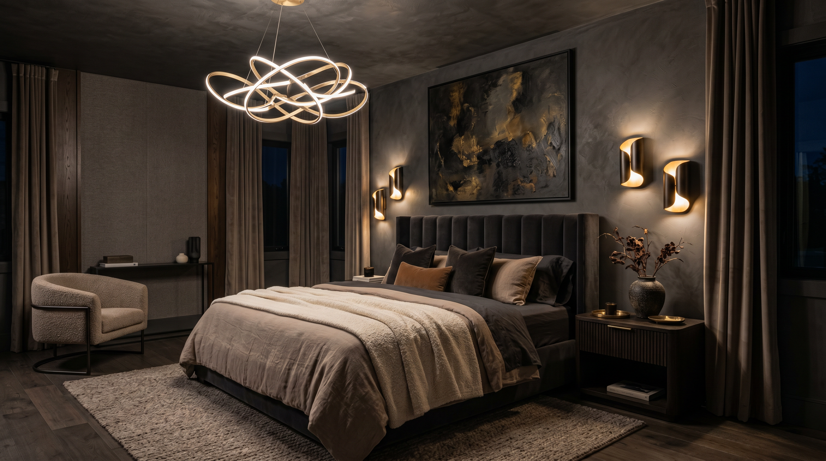 2026 Interior Design Trends for Luxury Short-Term Rentals: Moody Palettes, Statement Lighting & Sculptural Furniture
