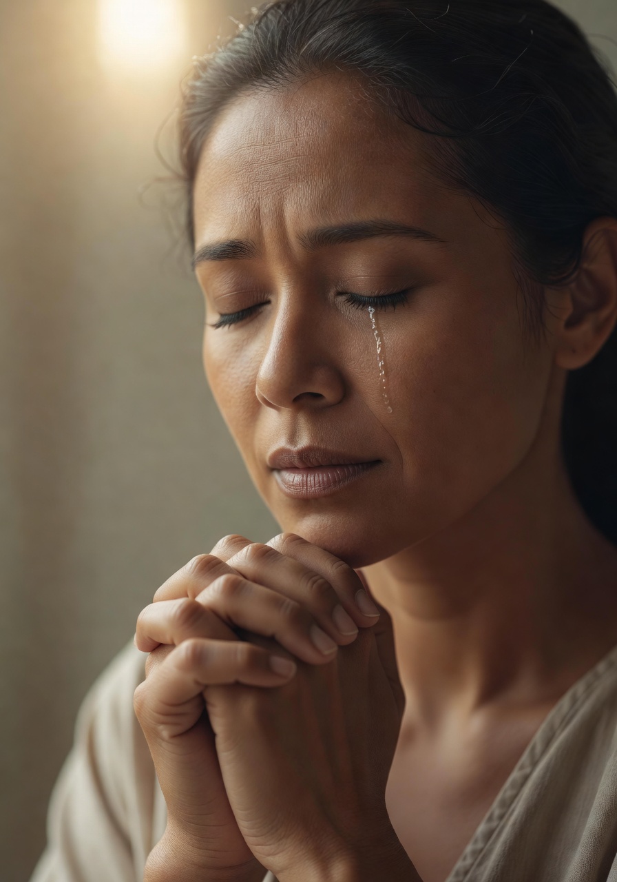 Person in prayer