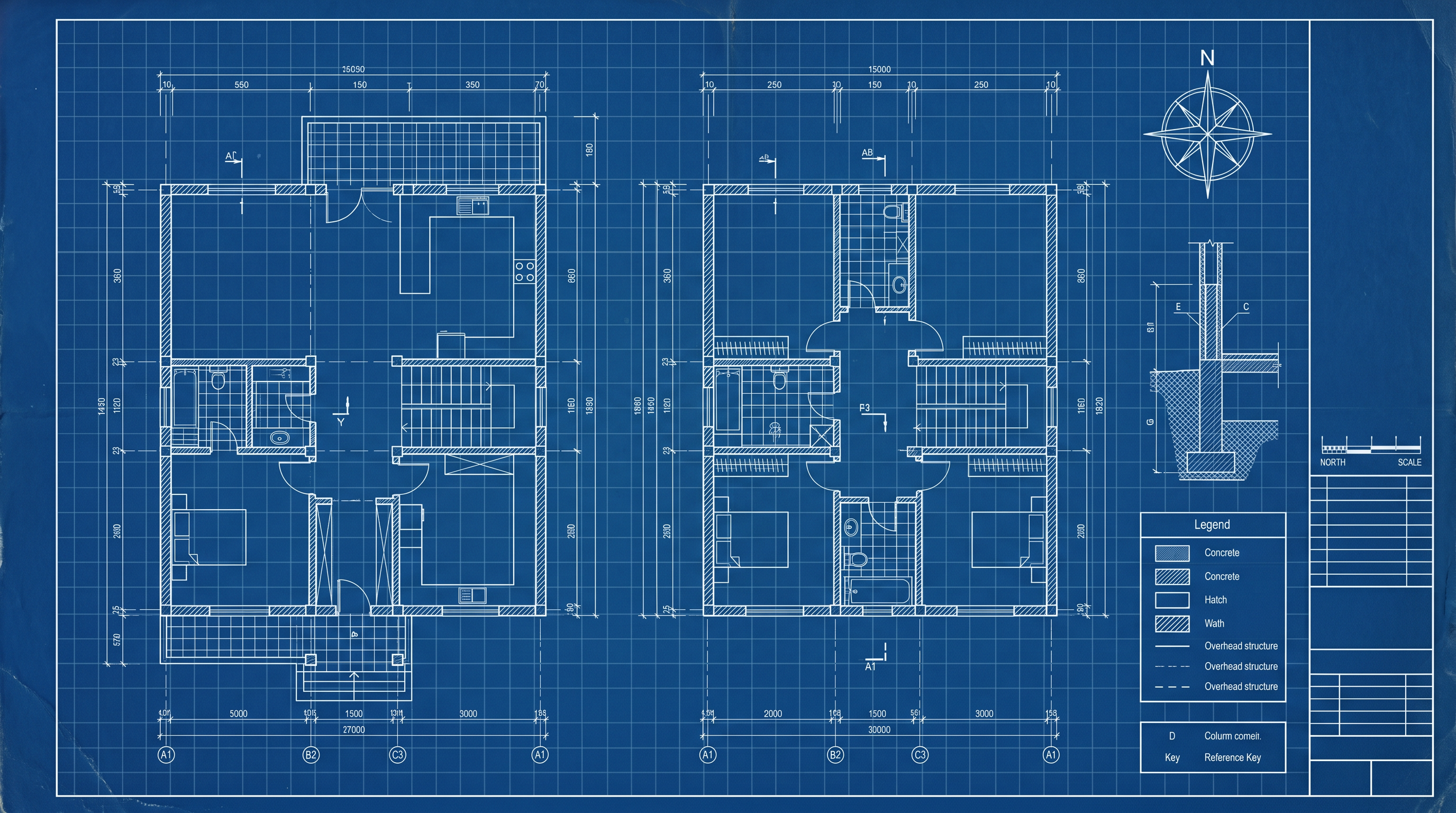 Architectural blueprint background
