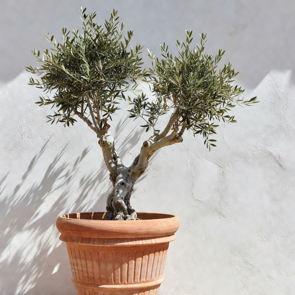 Ribbed Terra Cotta Planter