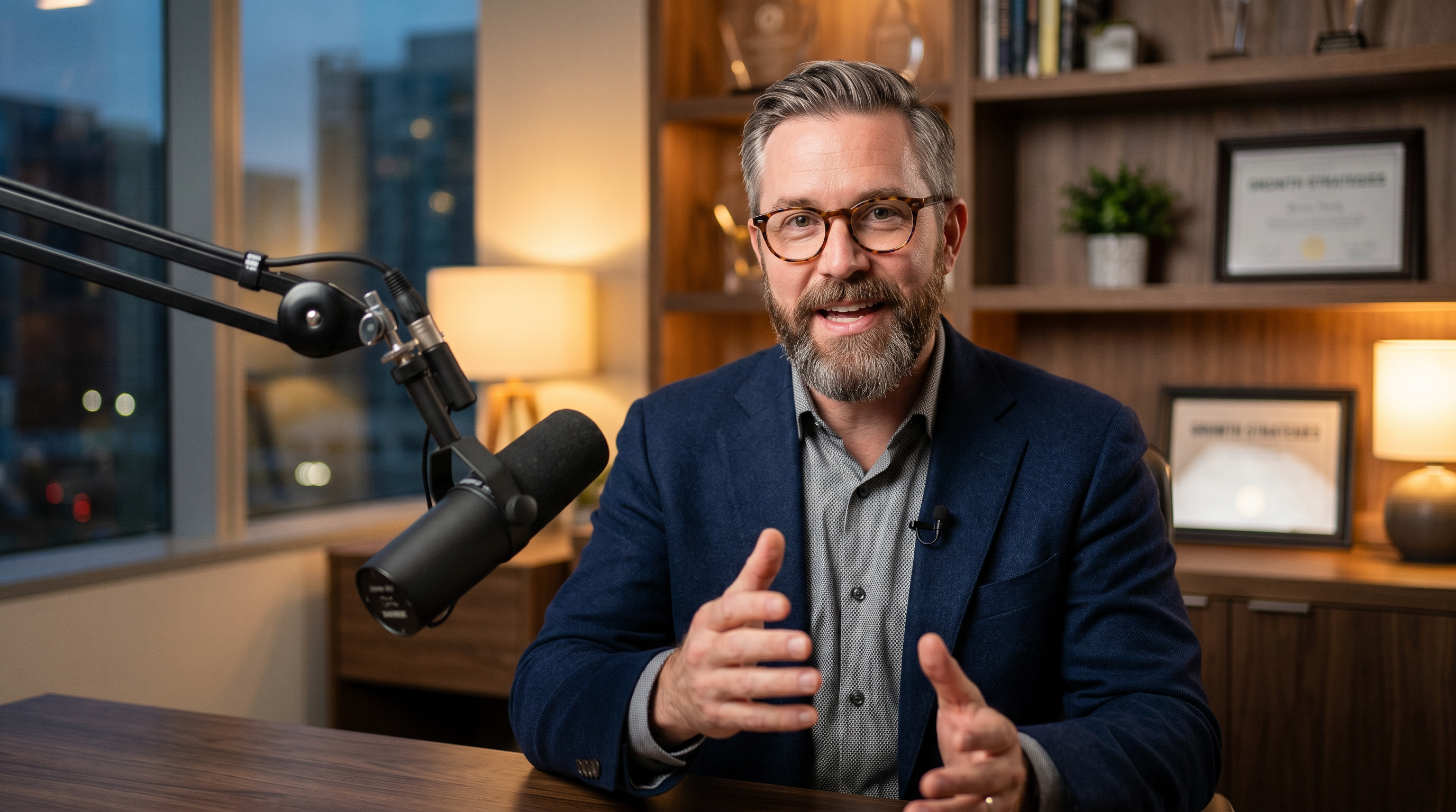 Marketing expert explaining growth plan