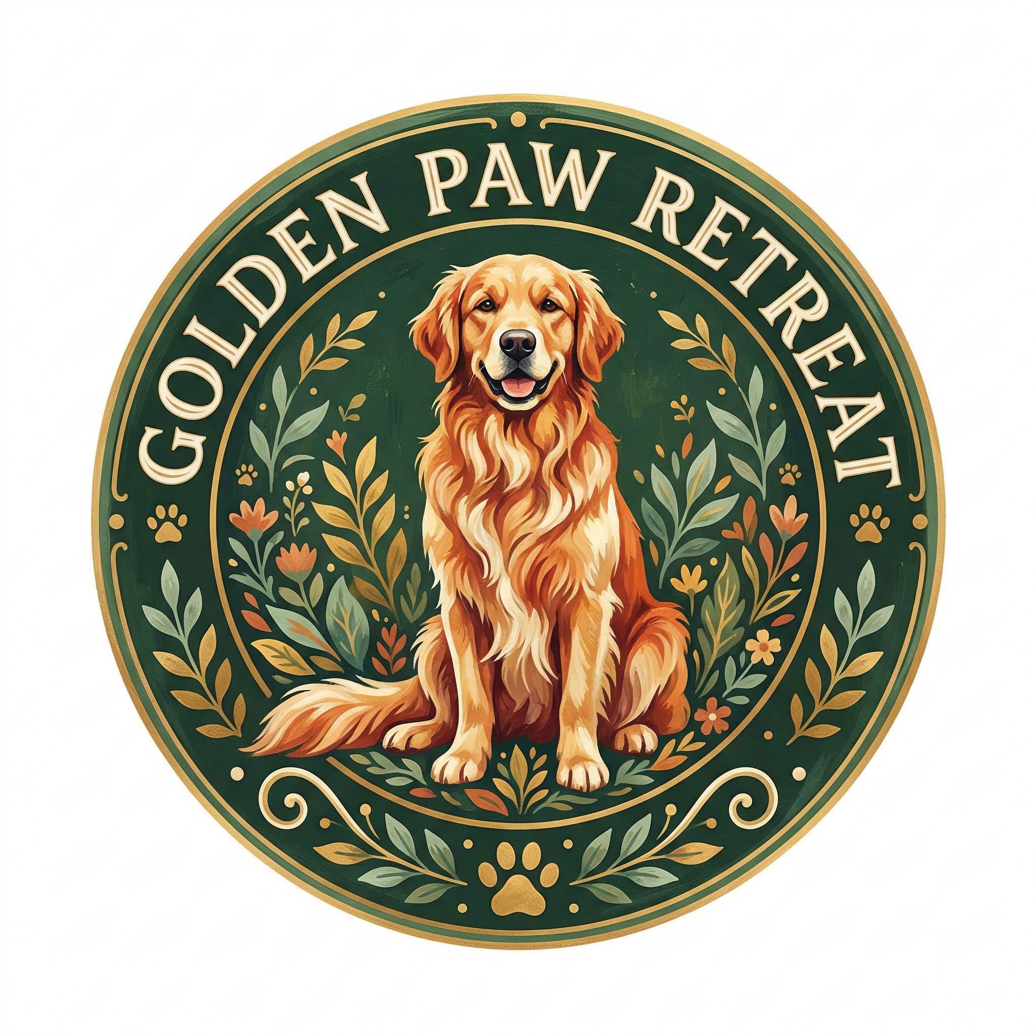 Golden Paw Retreat logo