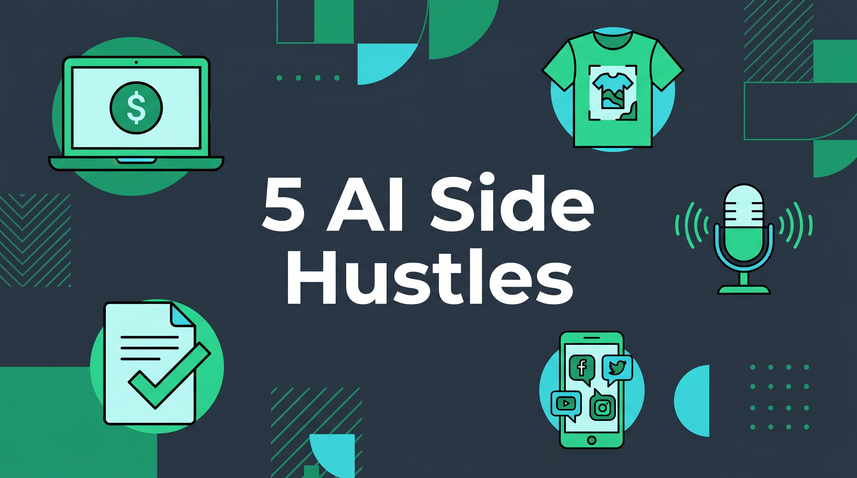 5 Beginner-Friendly AI Side Hustles: No-Code Income Ideas with Free Tools & Zero Inventory