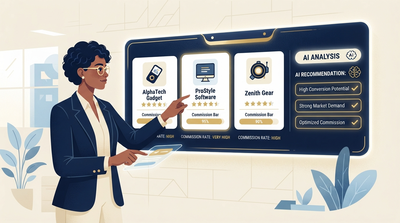 Affiliate marketer using AI to compare and score product offers