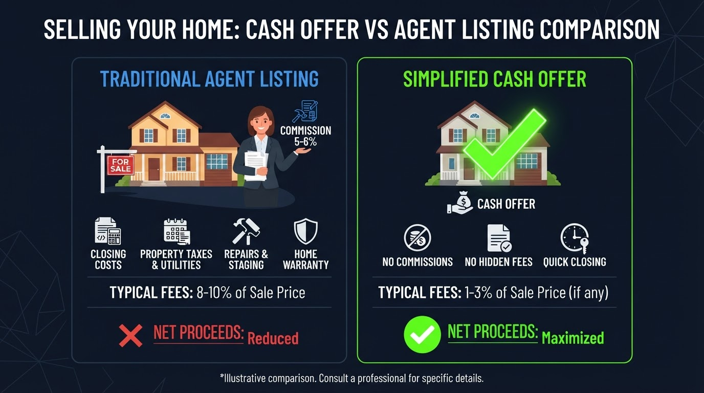 Cash Offer vs Realtor: Real Net Proceeds Comparison for Your $300K House