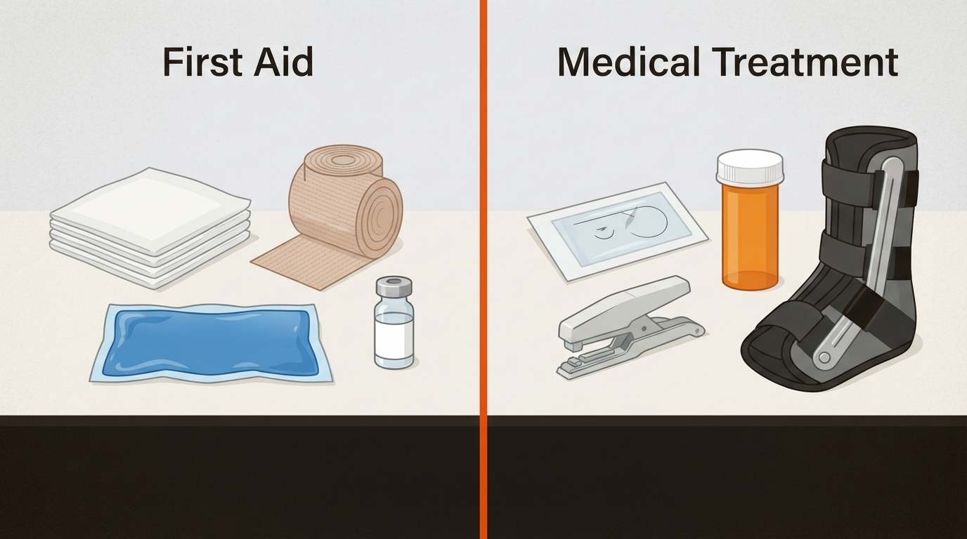 OSHA First Aid vs. Medical Treatment Beyond First Aid: What Gets Recorded?