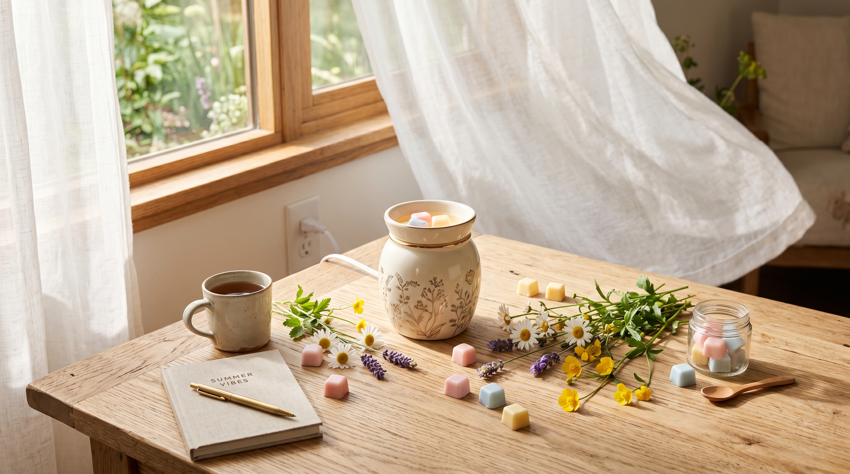 Scentsy warmer with summer wildflowers