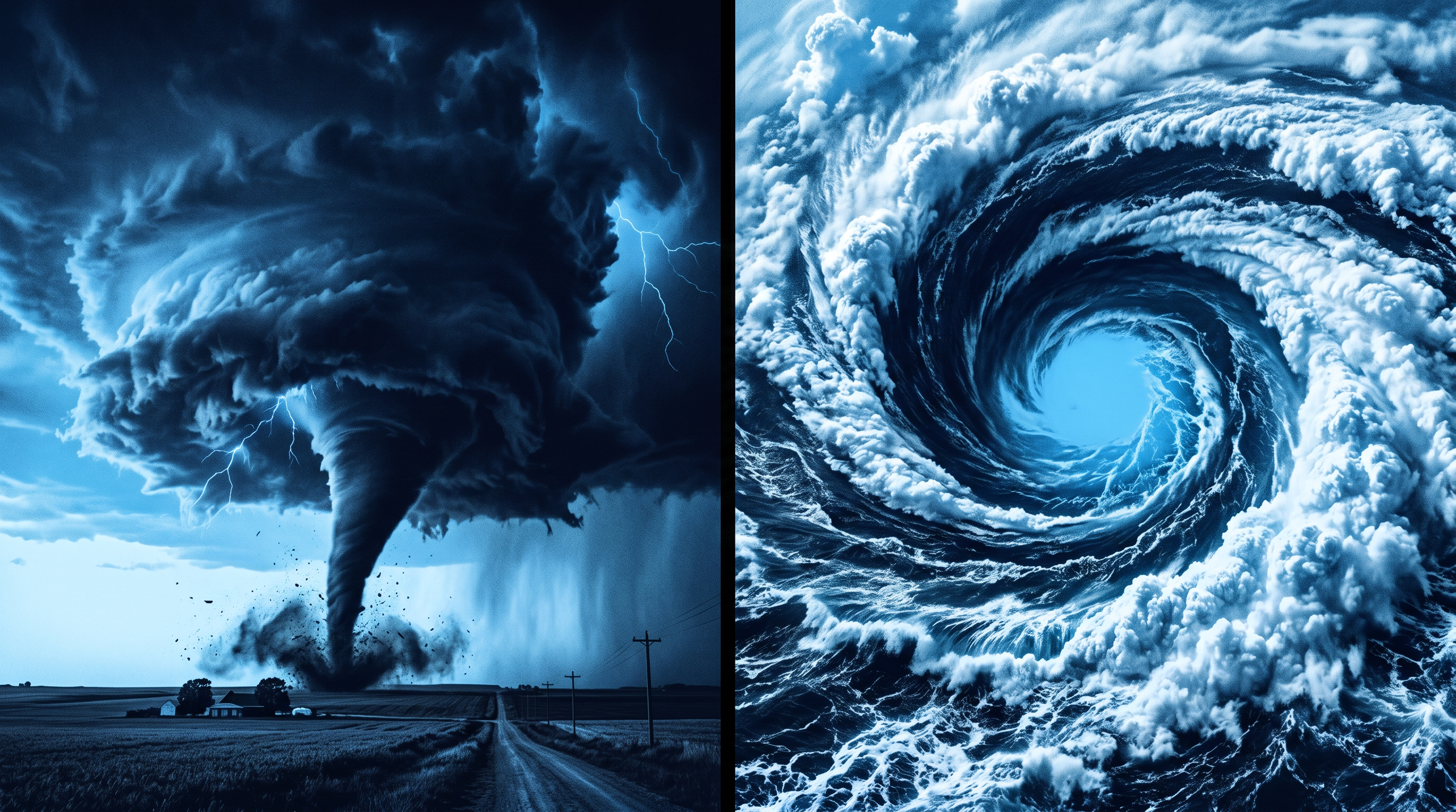 Tornado vs Hurricane Wind Speed Showdown: 302 MPH Twister Crushes 215 MPH Tempest