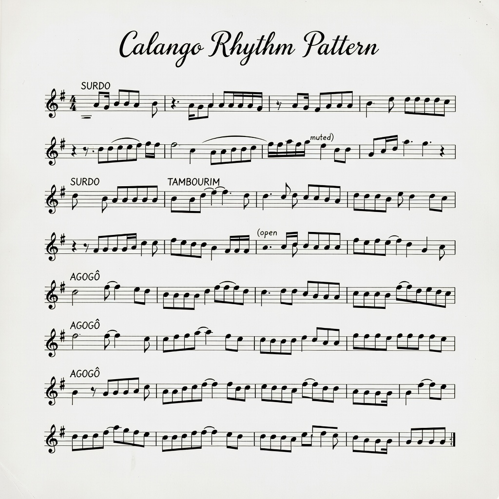 Calango rhythm notation