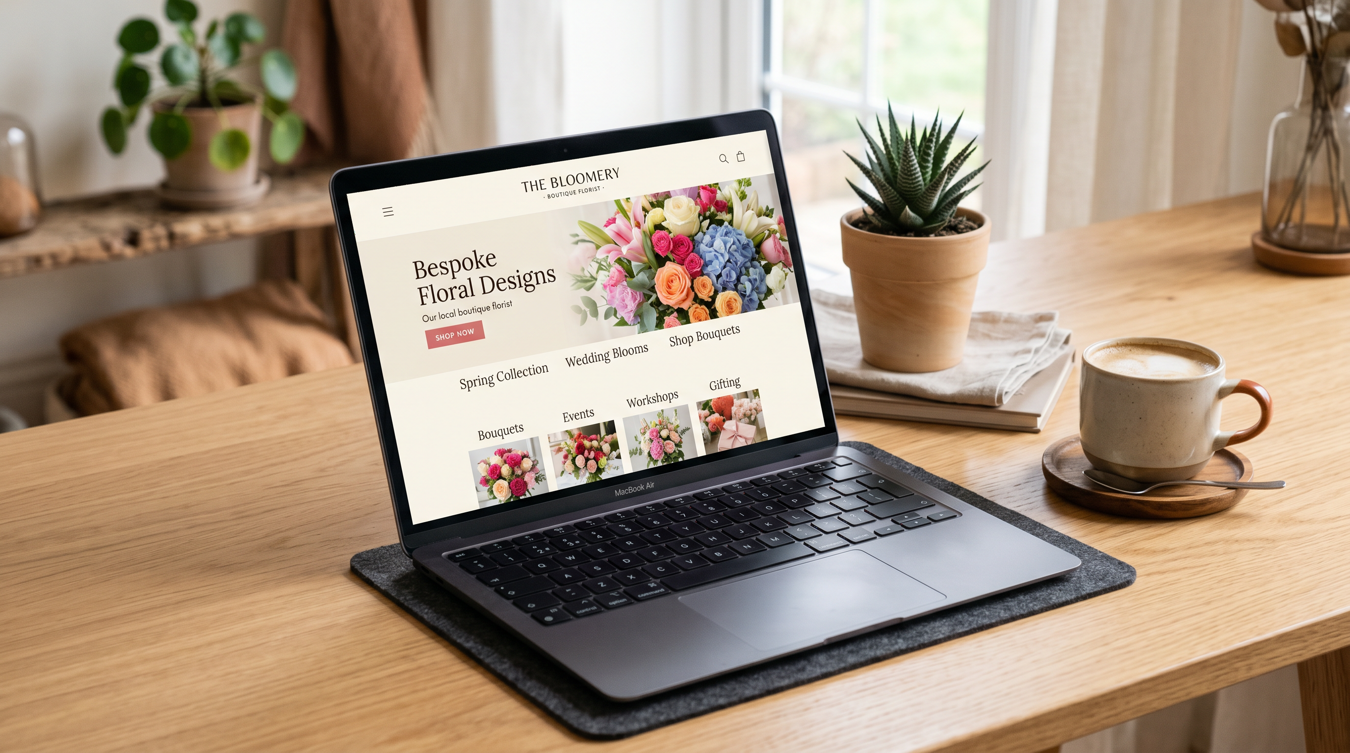 Stunning florist website display