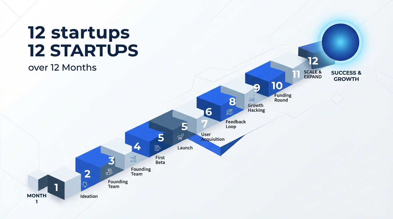 12 Startups in 12 Months AI: The Solopreneur Framework That Actually Works