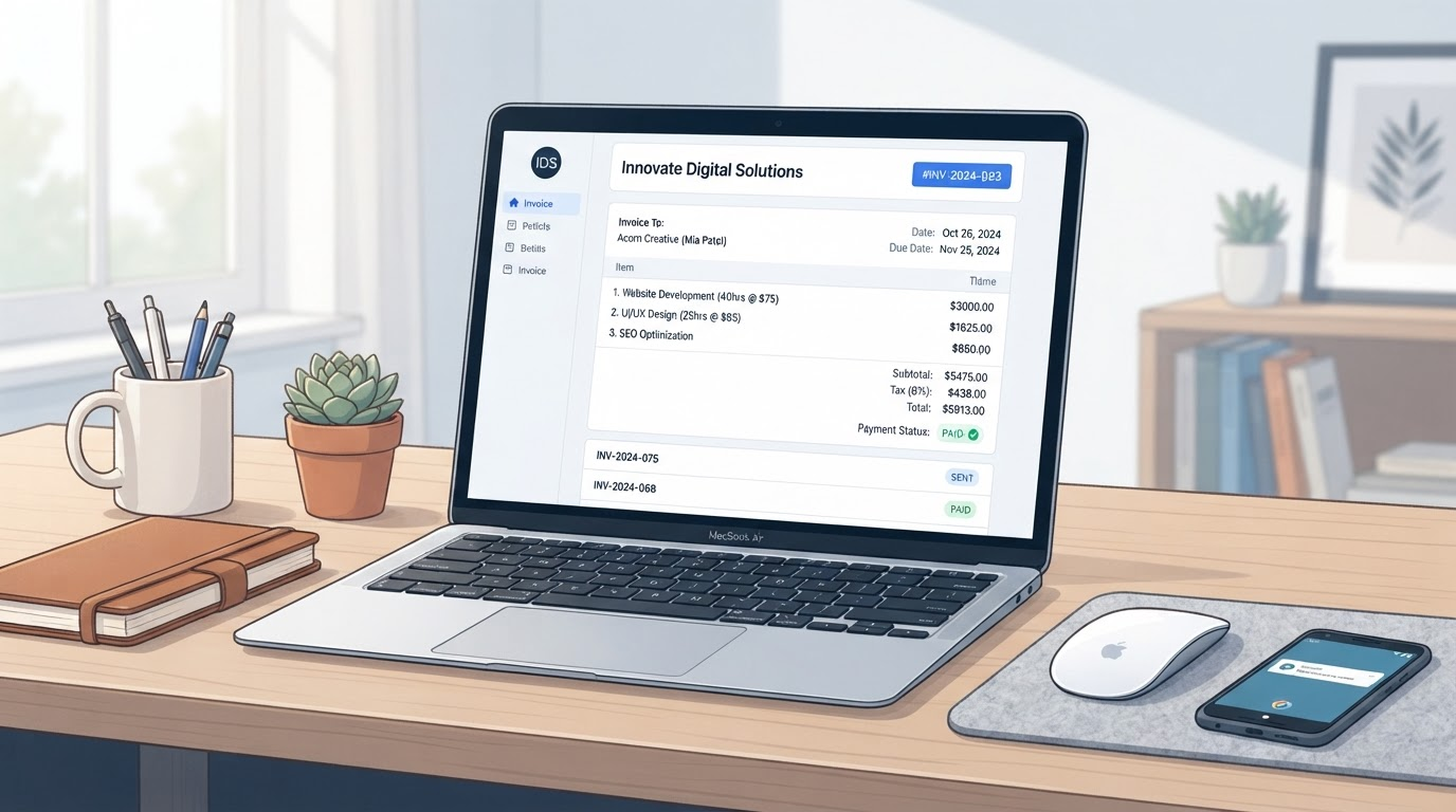 AI Invoice Tool for Small Business | Create Professional Invoices Faster | AI Clear Benefits