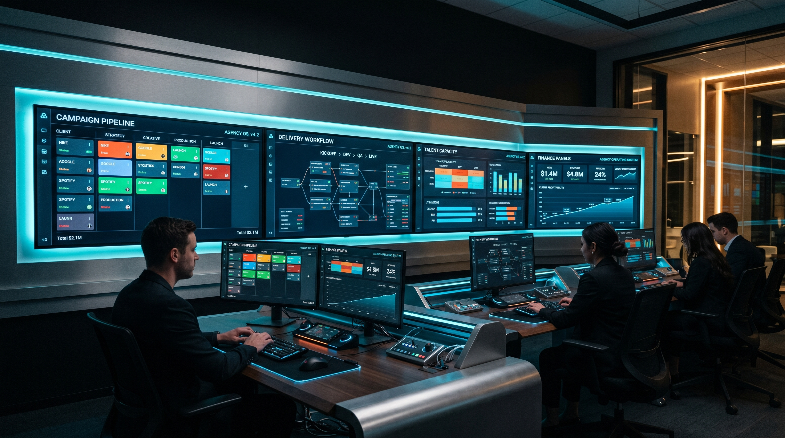Agency AI Operating System Dashboard