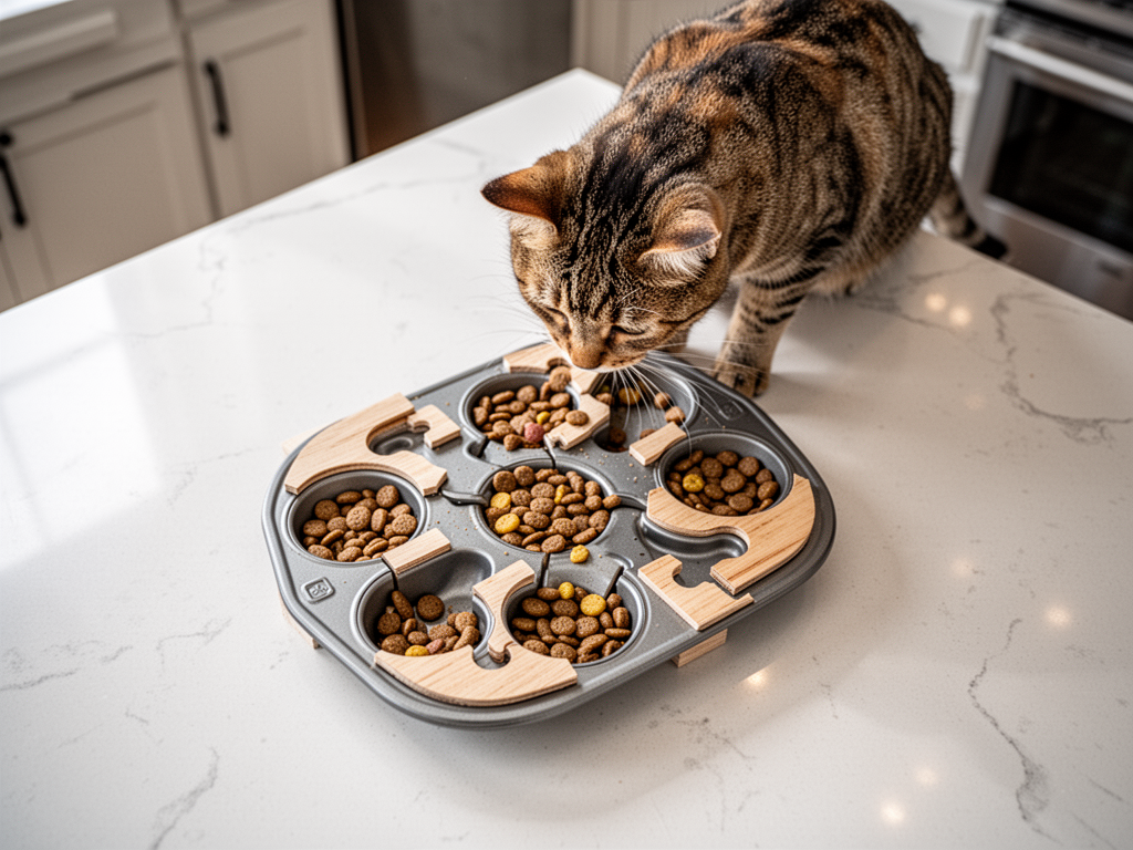 DIY Puzzle Feeders from Household Items