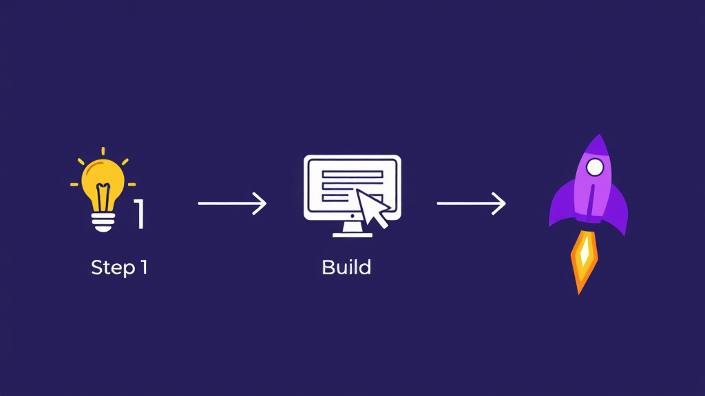 Simple three-step process: Idea, Build, Launch