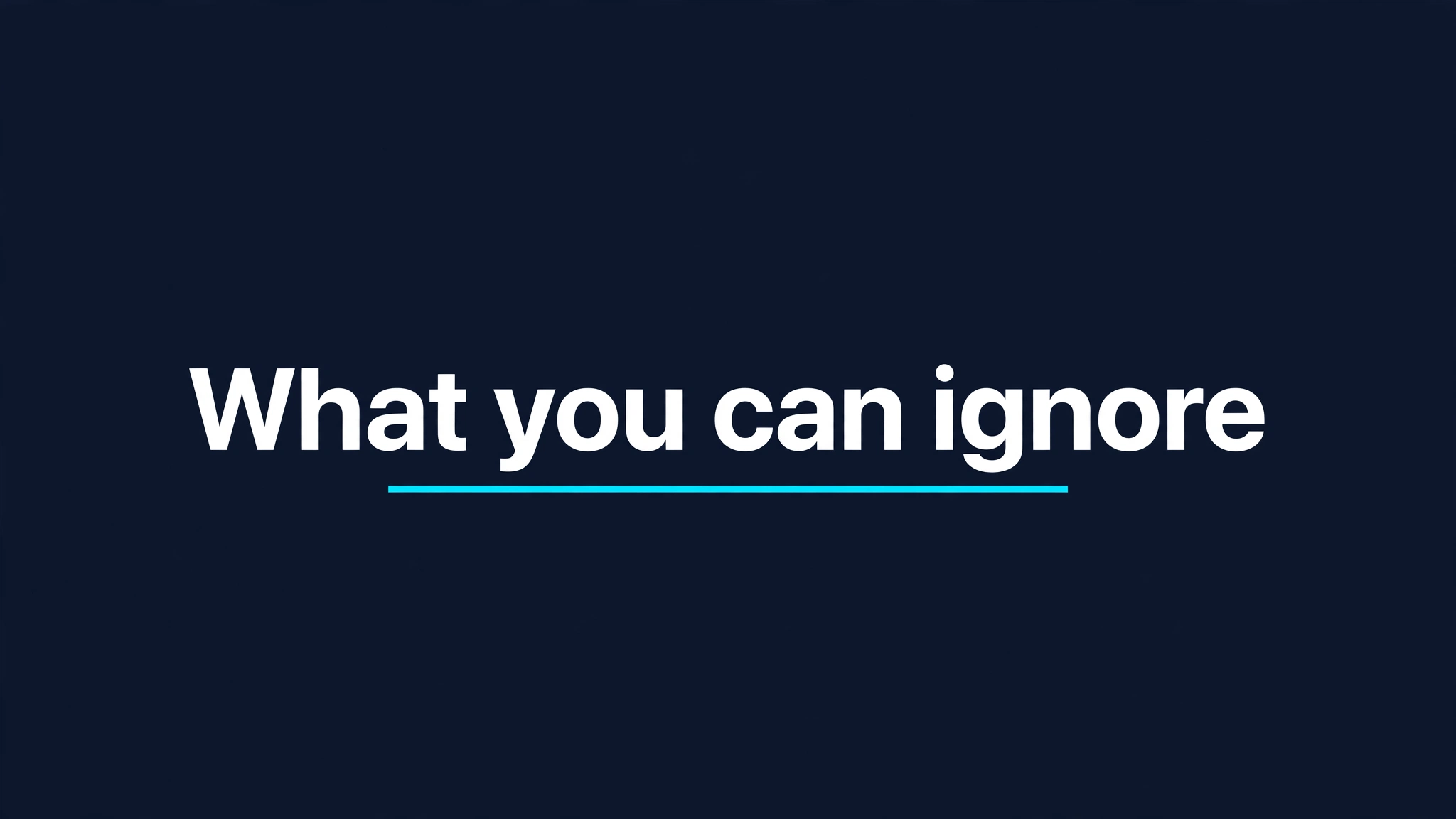 What You Can Ignore About AI When You’re Just Starting