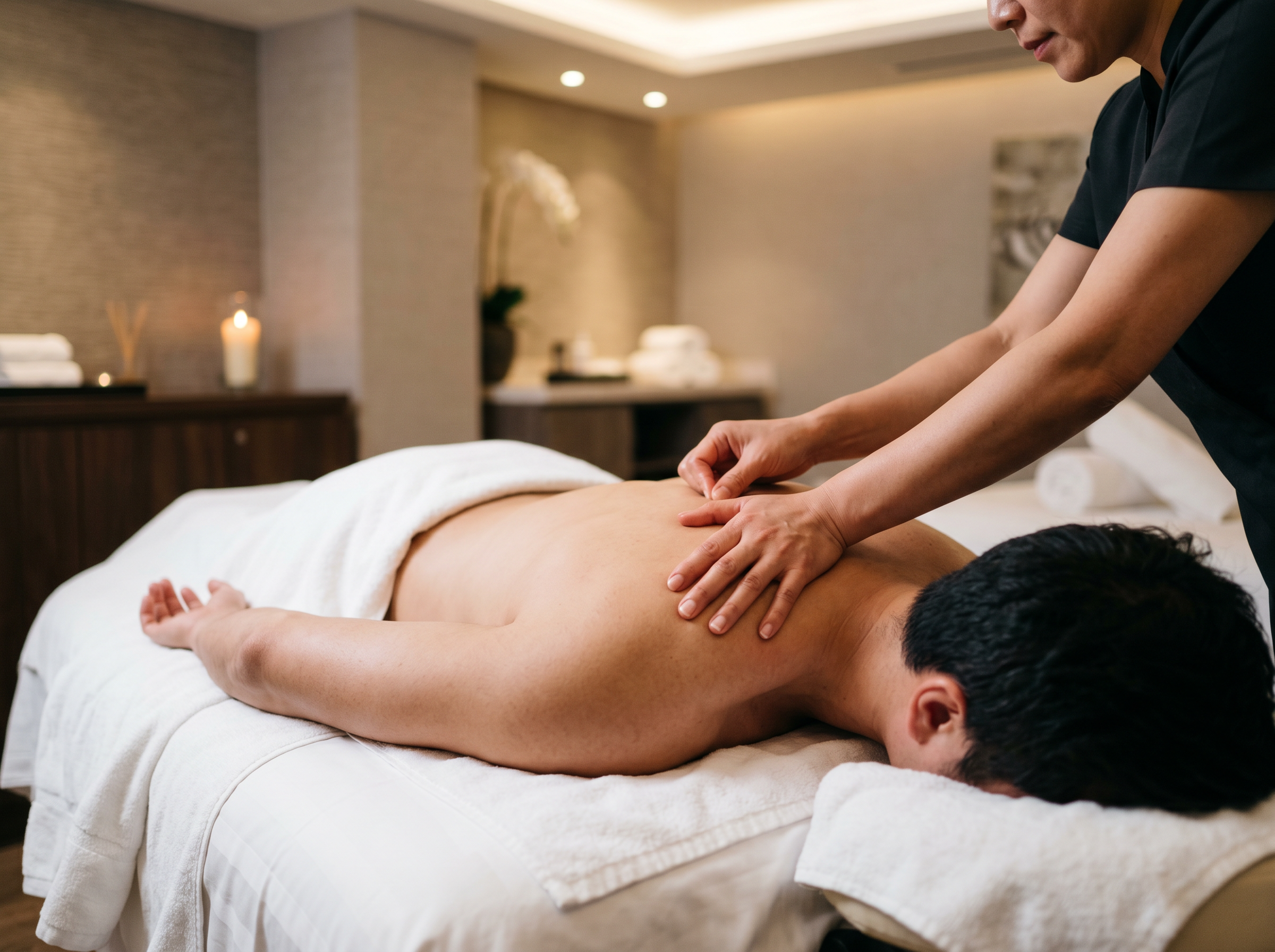 Deep tissue back massage therapy for chronic pain relief