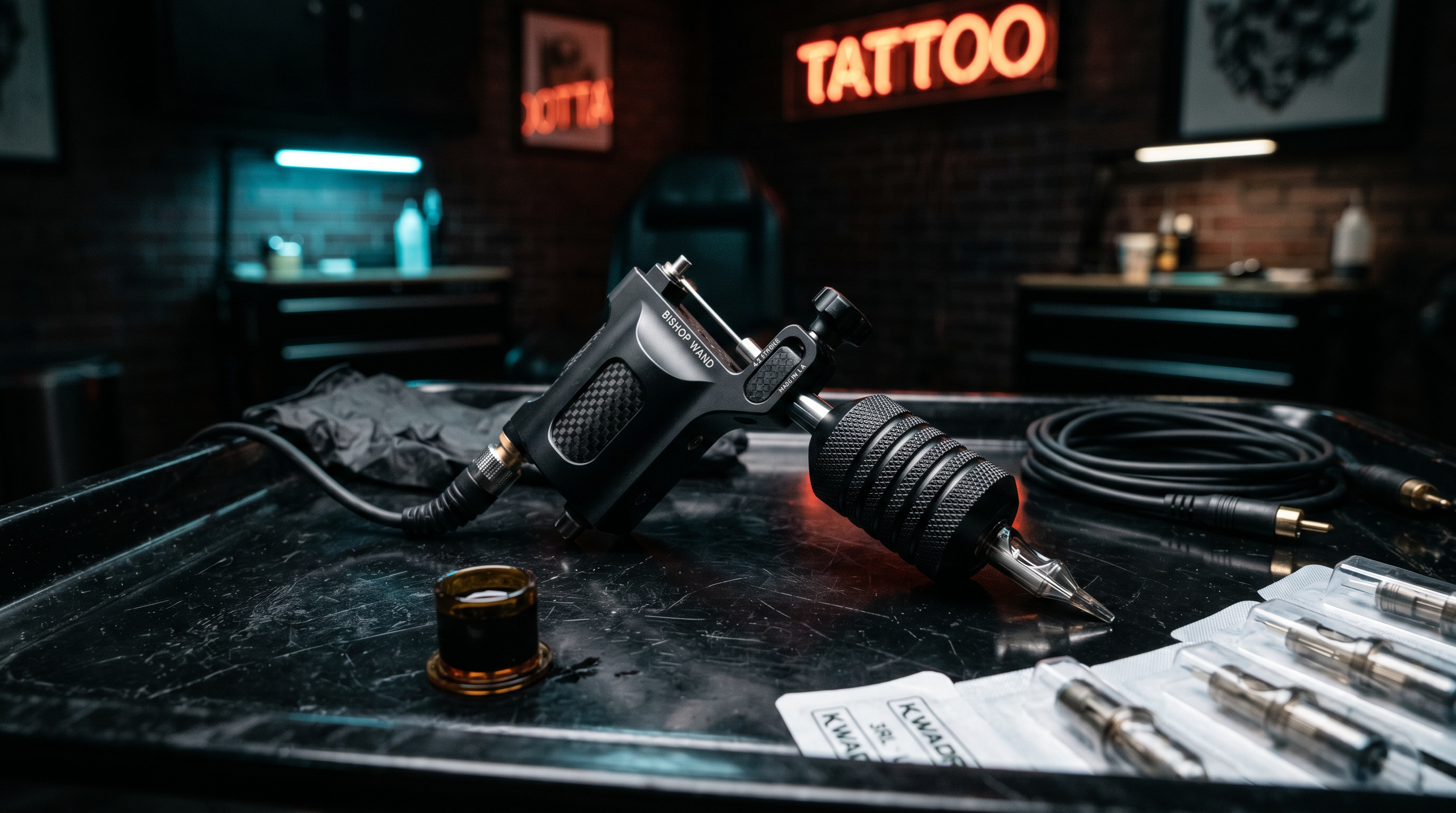 Sleek Modern Tattoo Machine - InkForge Core
