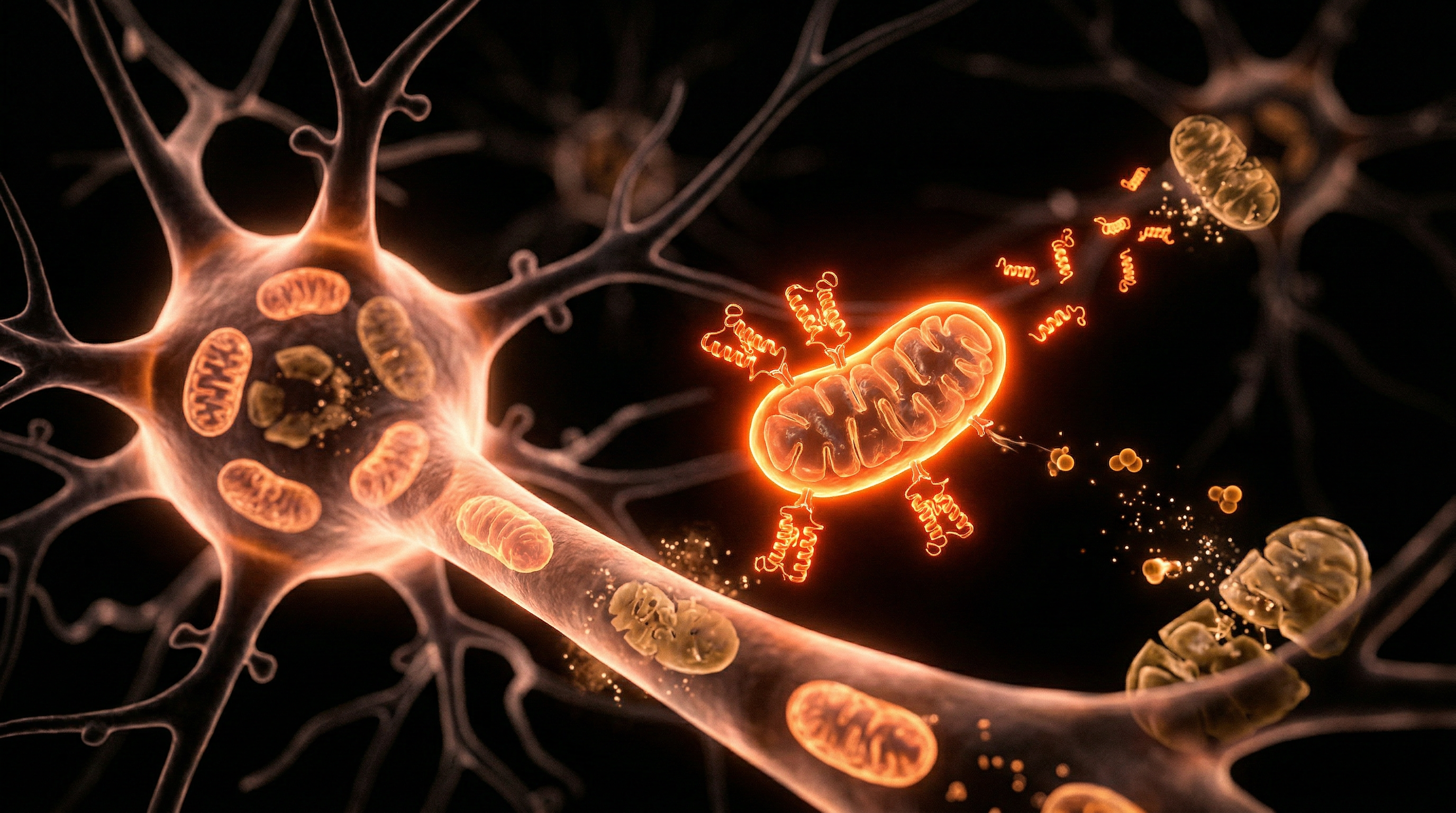 Scientific illustration for Humanin: Protecting the Brain from Mitochondrial Decay