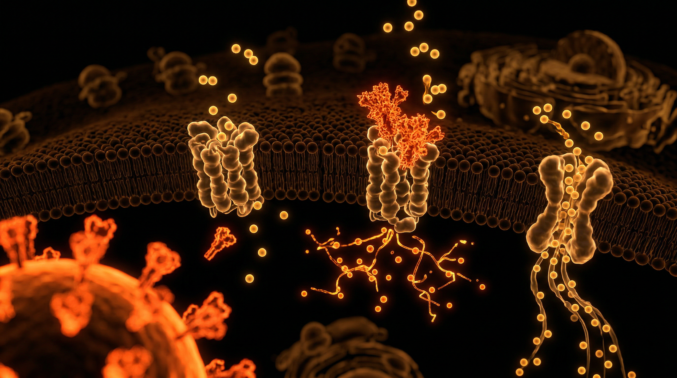 Scientific illustration for Hormonal Disruption: Endocrine Impacts of Viral Protein Receptor Binding