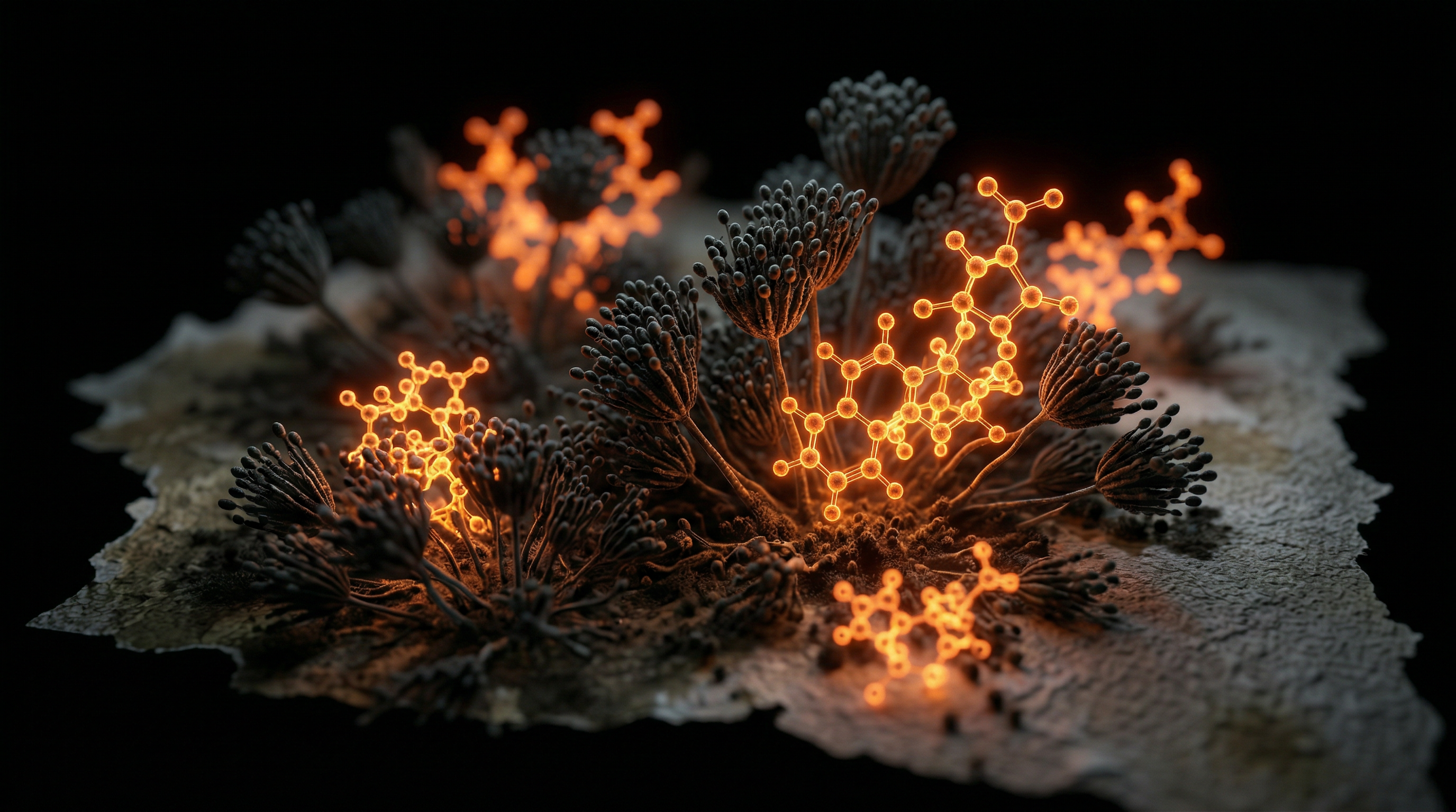 Scientific illustration for Mycotoxins: The Toxic Mould Crisis in UK Homes