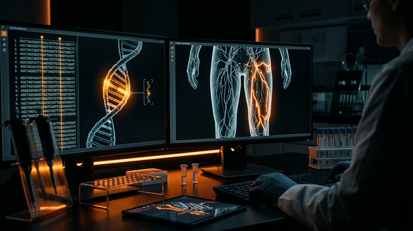 Scientific illustration for Primary Lymphoedema and Genetic Sequencing: Uncovering the Milroy Disease Blueprint