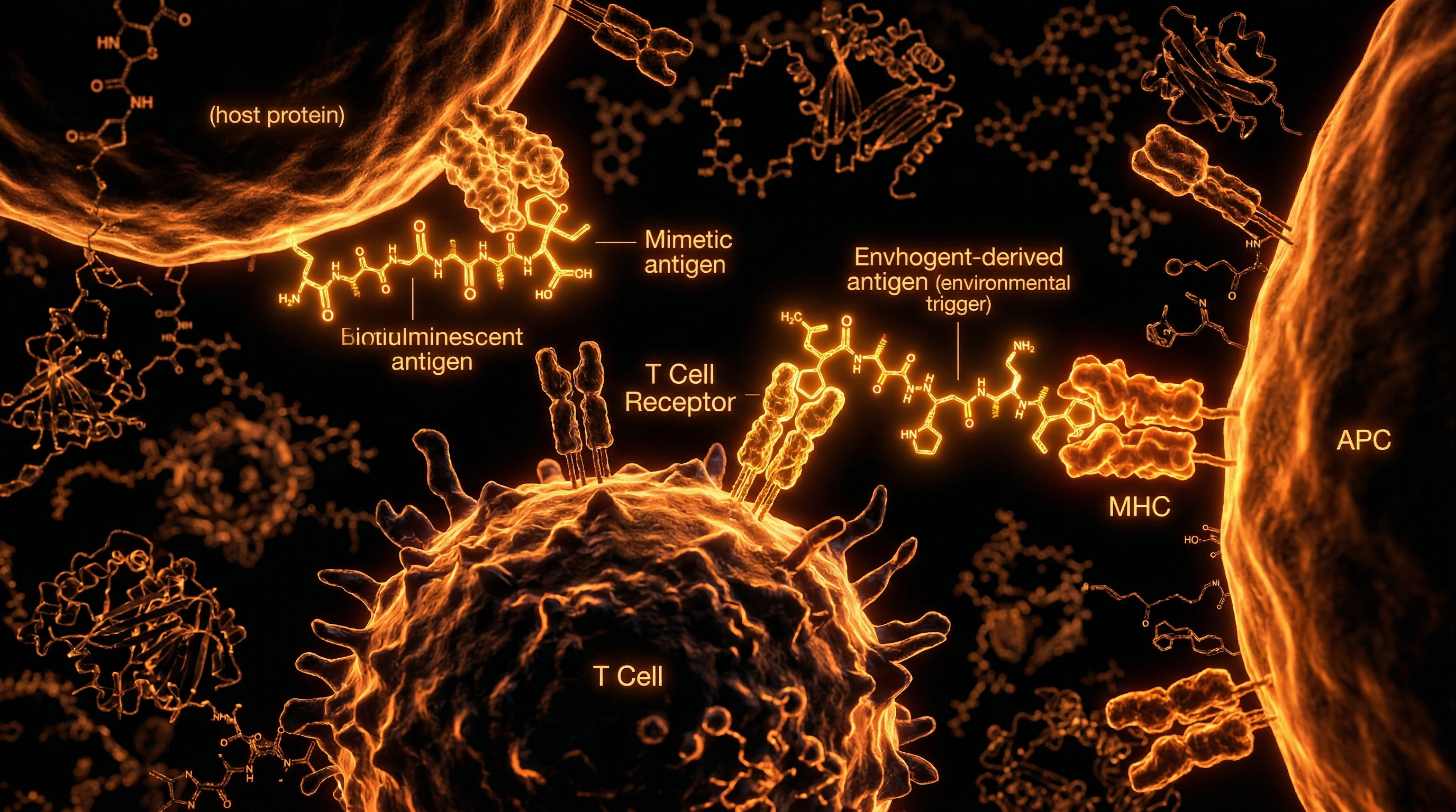 Scientific illustration for Molecular Mimicry: How Environmental Triggers Confuse the Immune System