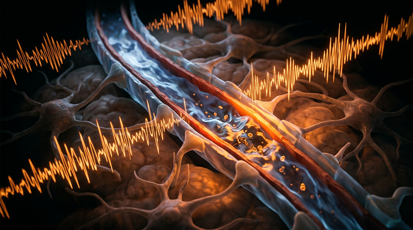 Scientific illustration for Silent Sabotage: Nocturnal Noise Pollution and the Failure of Glymphatic Drainage