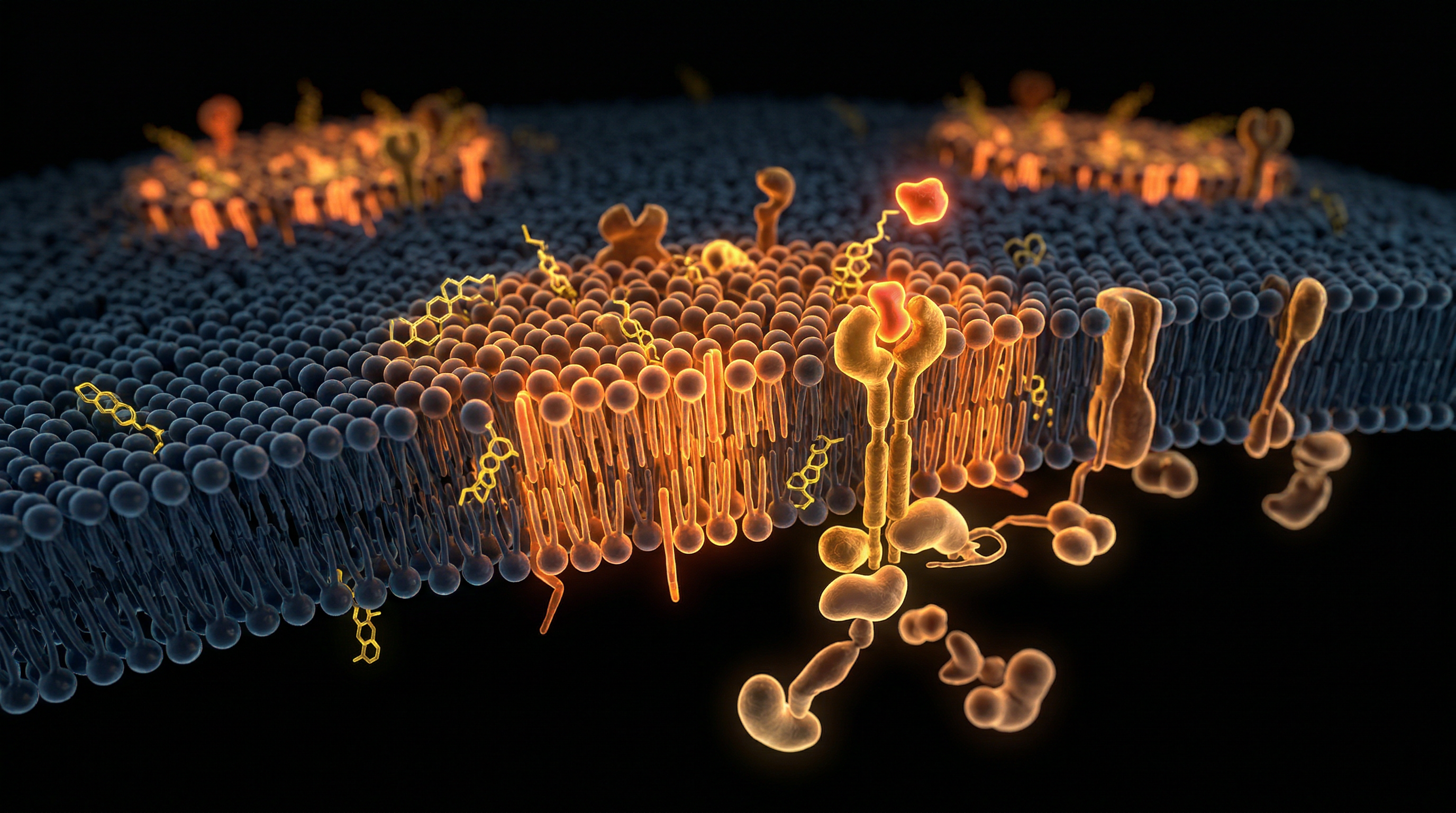 Scientific illustration for Lipid Rafts: Crucial Platforms for Cell Signaling