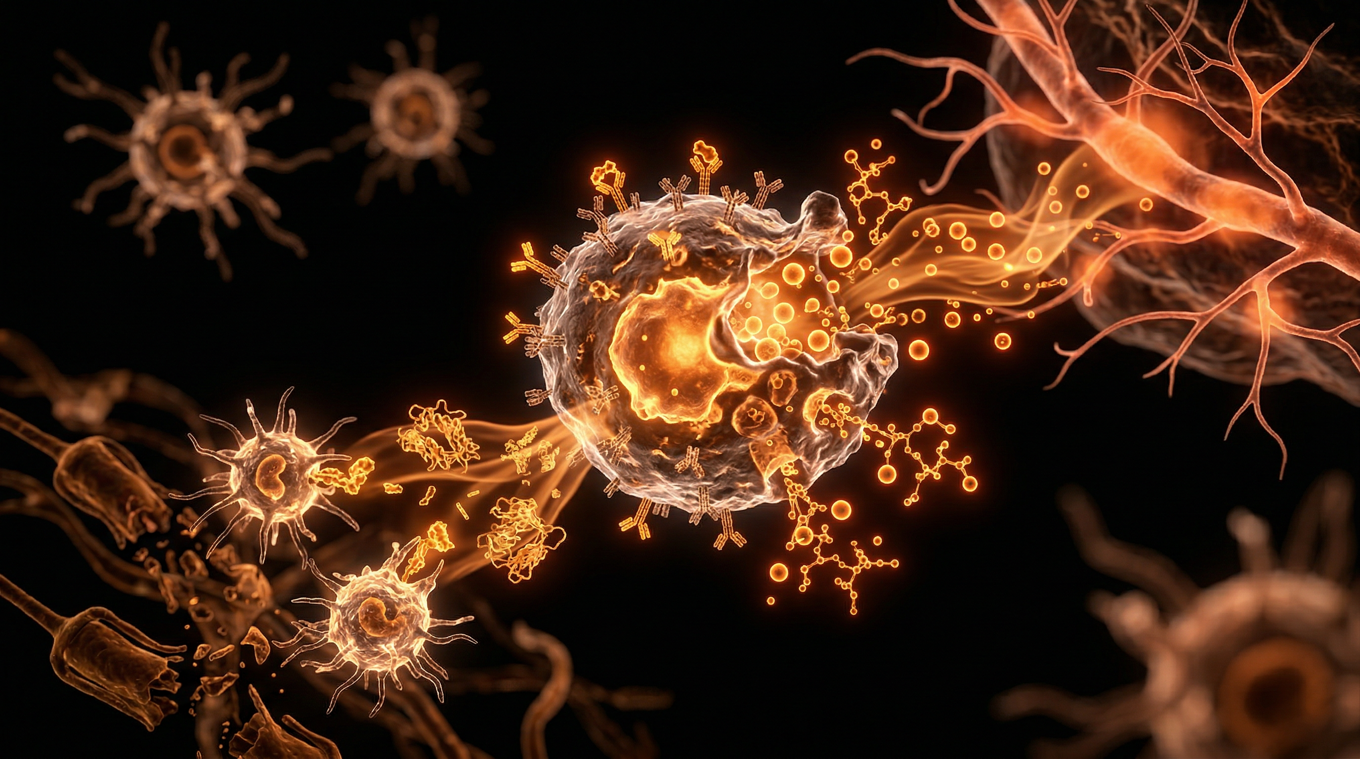 Scientific illustration for Mast Cell Activation: The Biological Bridge Between Atopy, Allergy, and Autoimmune Progression