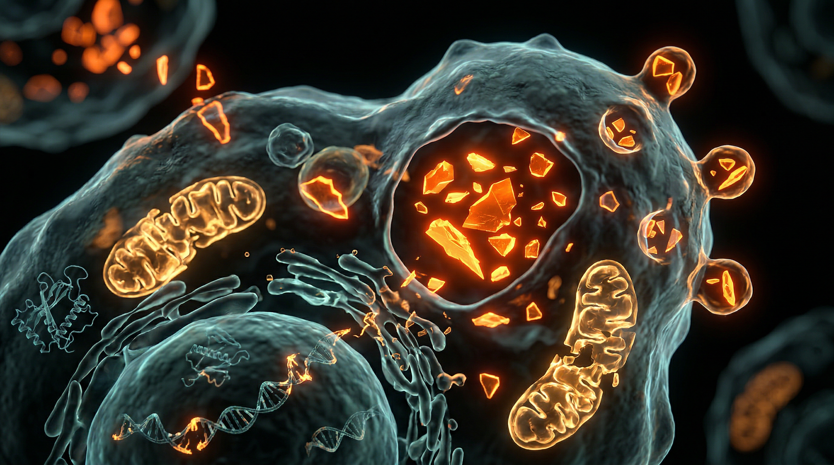 Scientific illustration for Microplastic Accumulation as Somatic Trauma