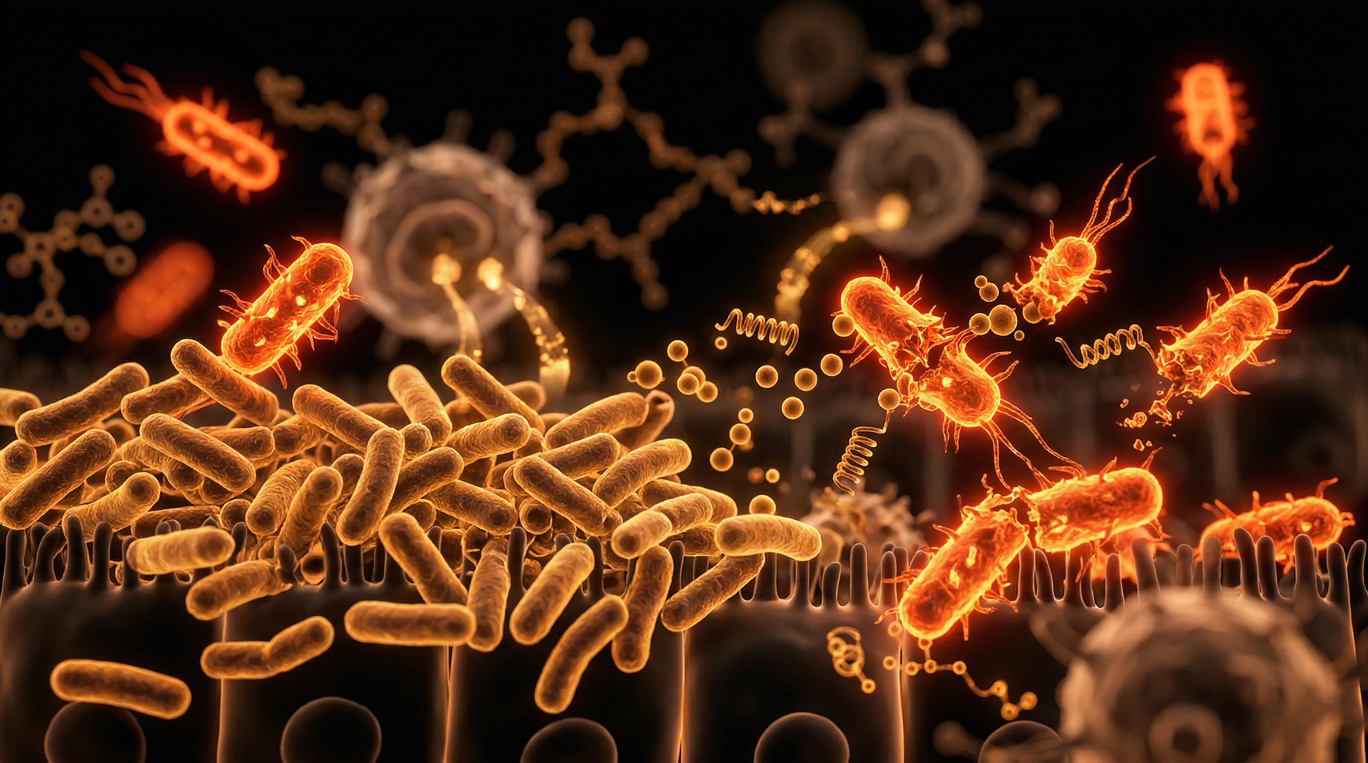 Scientific illustration for Sauerkraut vs. Sepsis: Probiotic Anti-Pathogenic Mechanisms