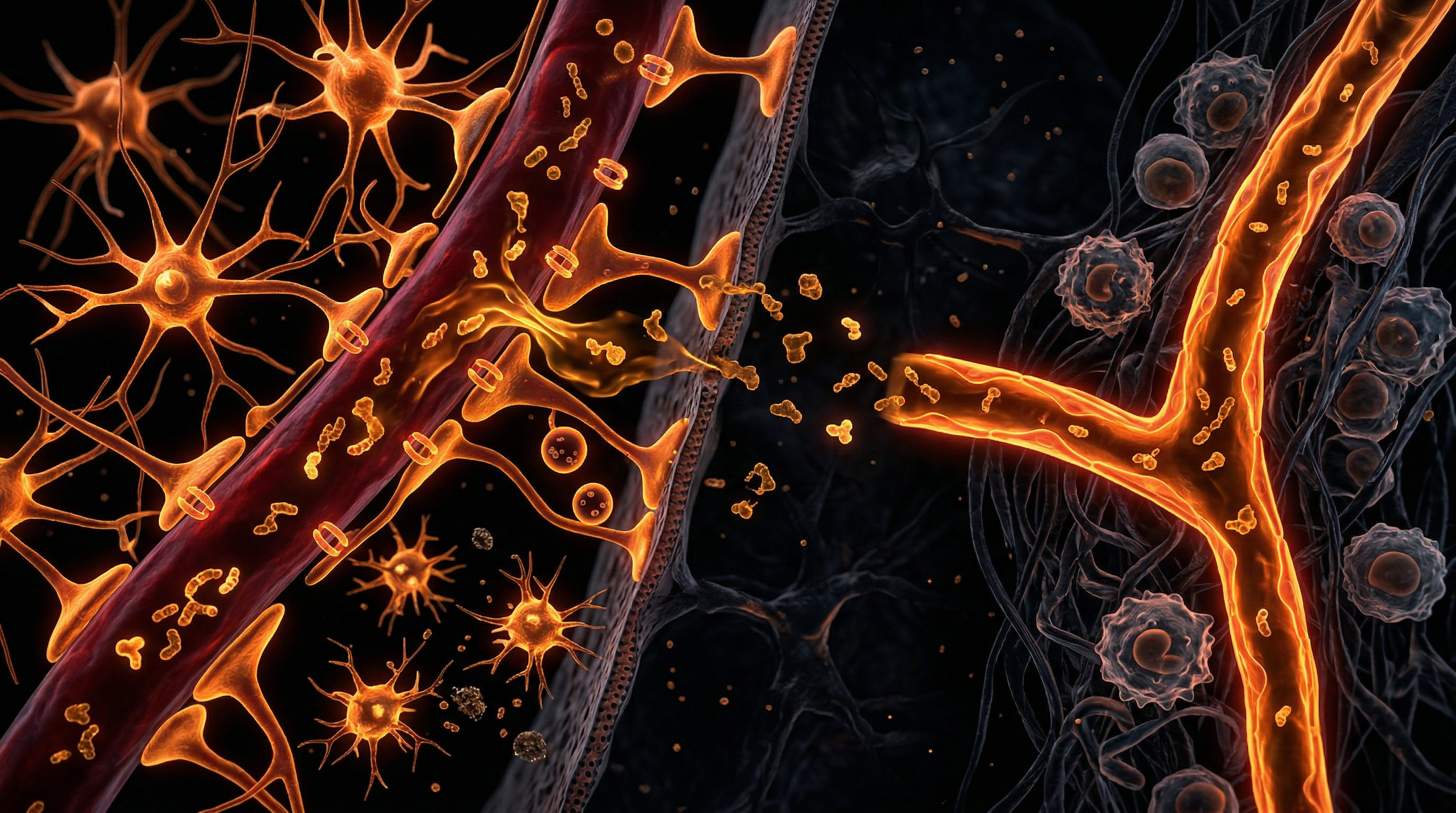 Scientific illustration for The Lymphatic-Glymphatic Interface: A Dual Detox Network