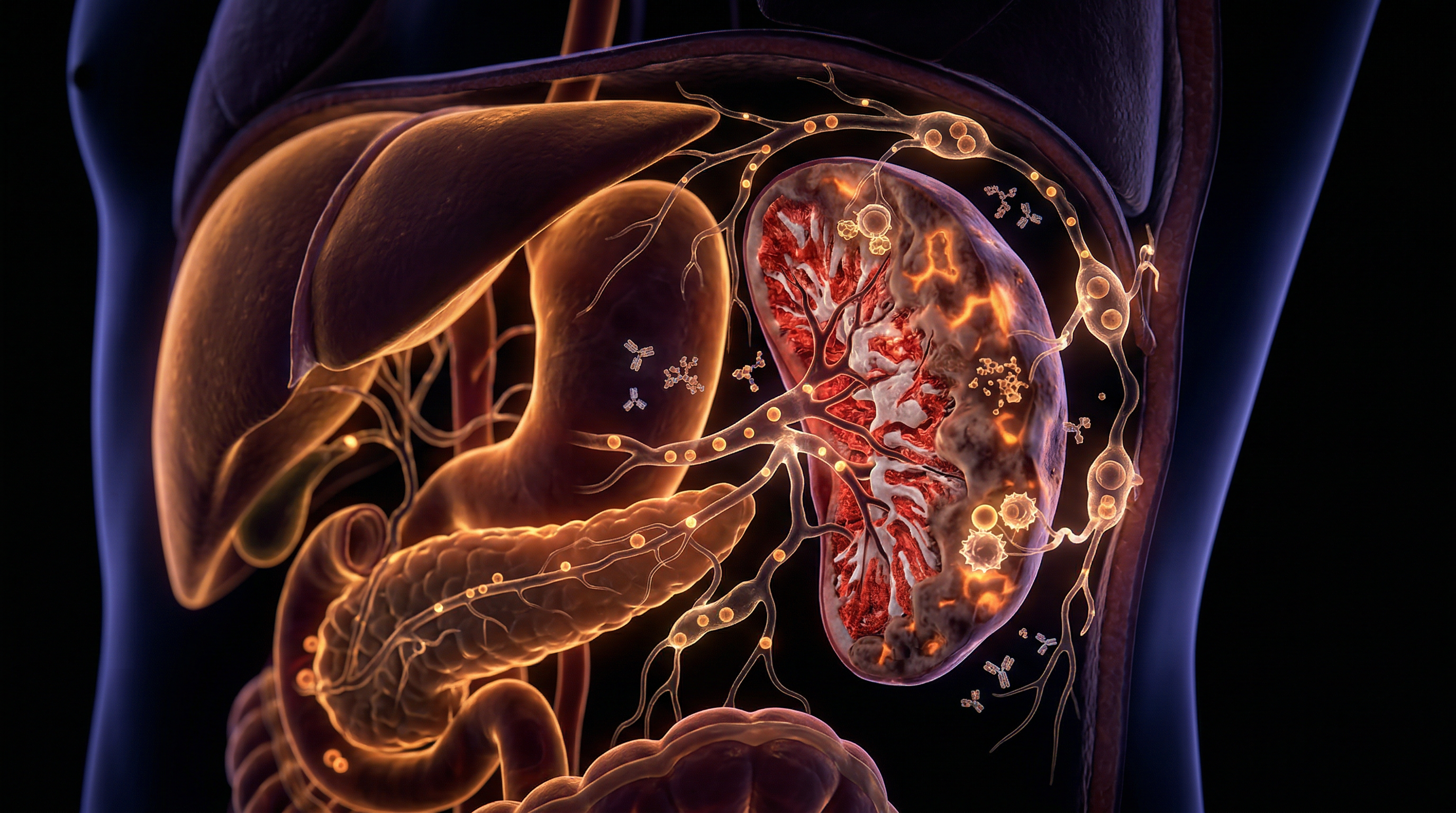 Scientific illustration for Splenic Dysfunction and Systemic Immune Failure