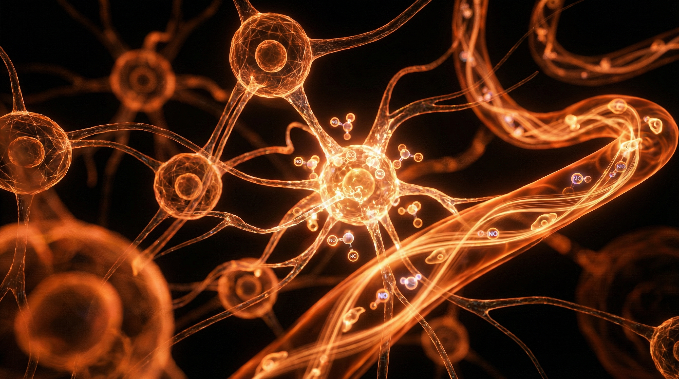 Scientific illustration for Nitric Oxide and Endothelial Function: The Science of Vascular Elasticity