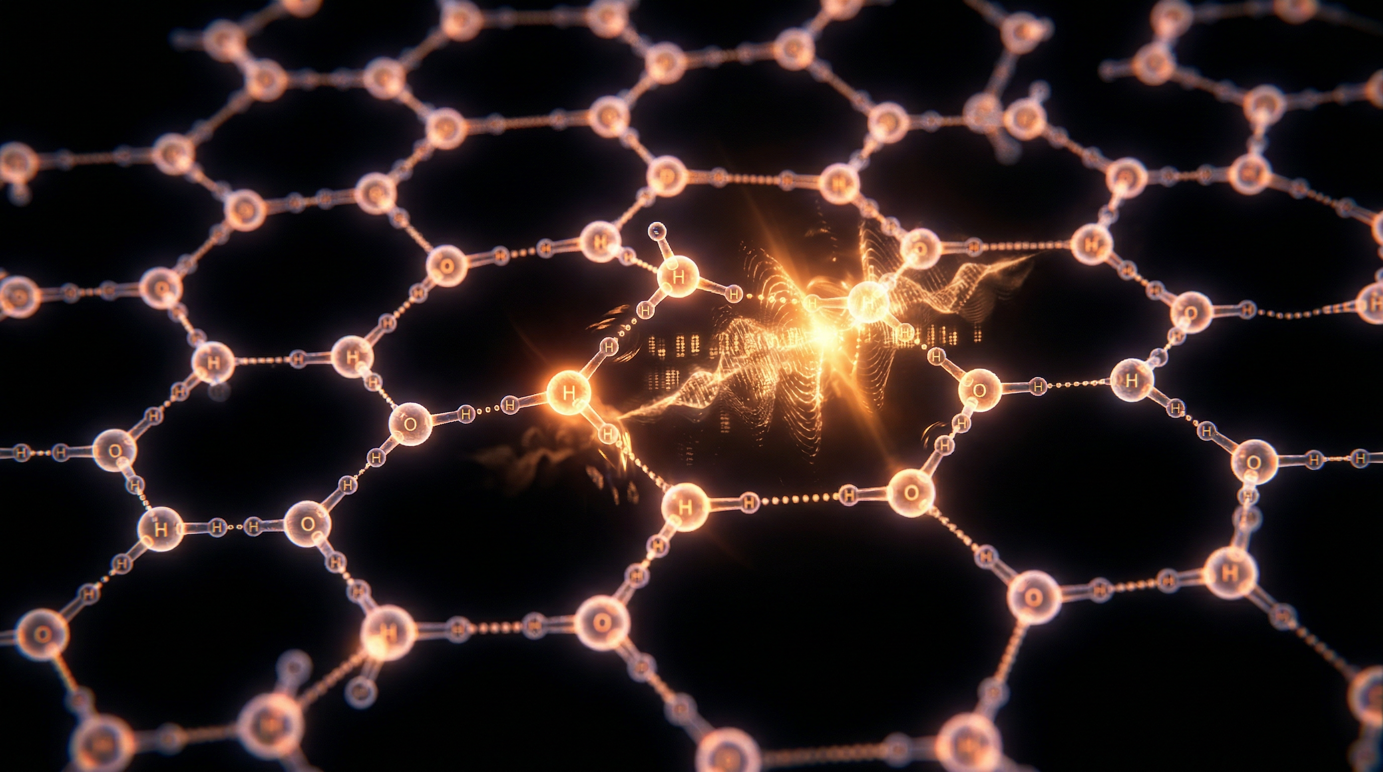 Scientific illustration for Structured Water and Quantum Electrodynamics: The Physics of Information Storage in H2O