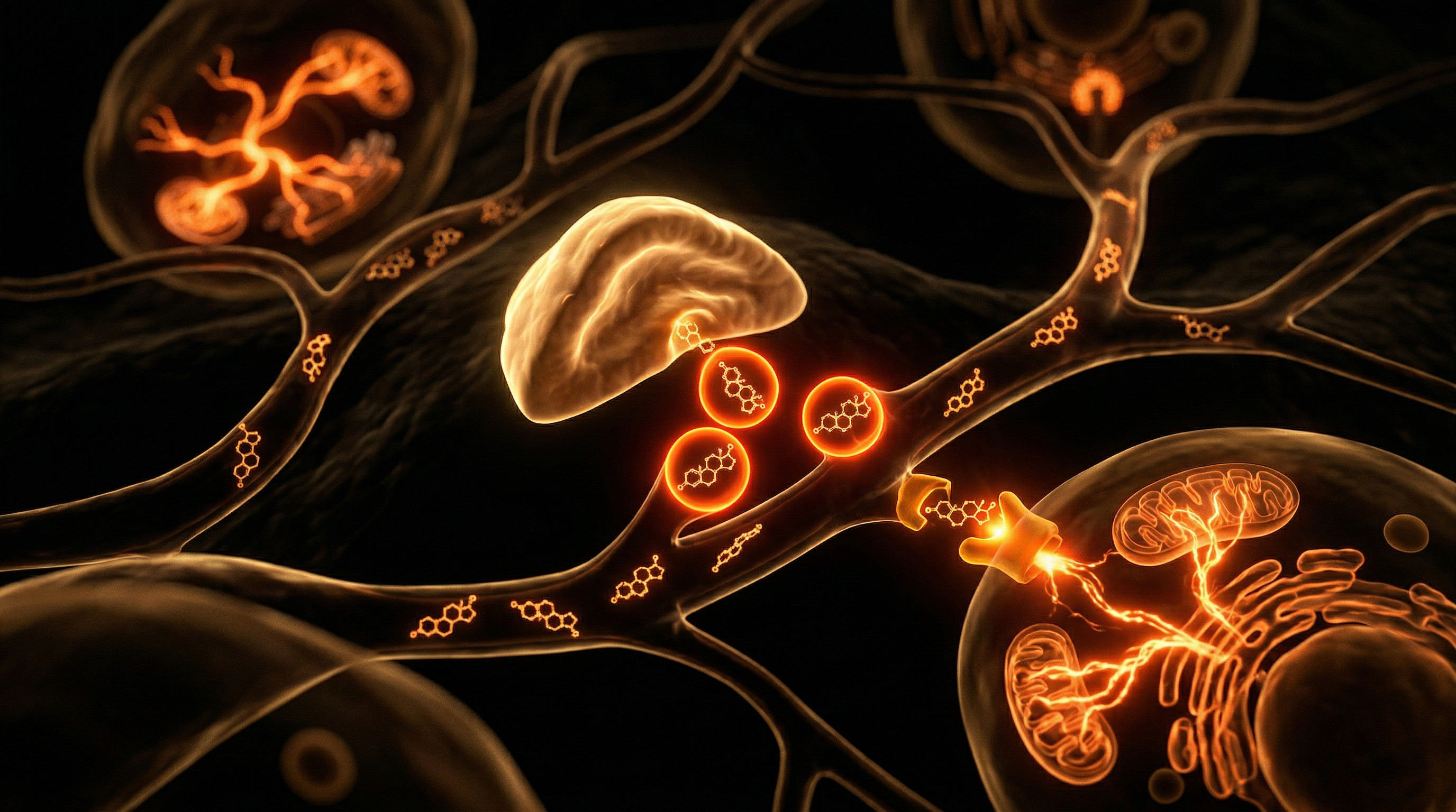 Scientific illustration for Endocrine System