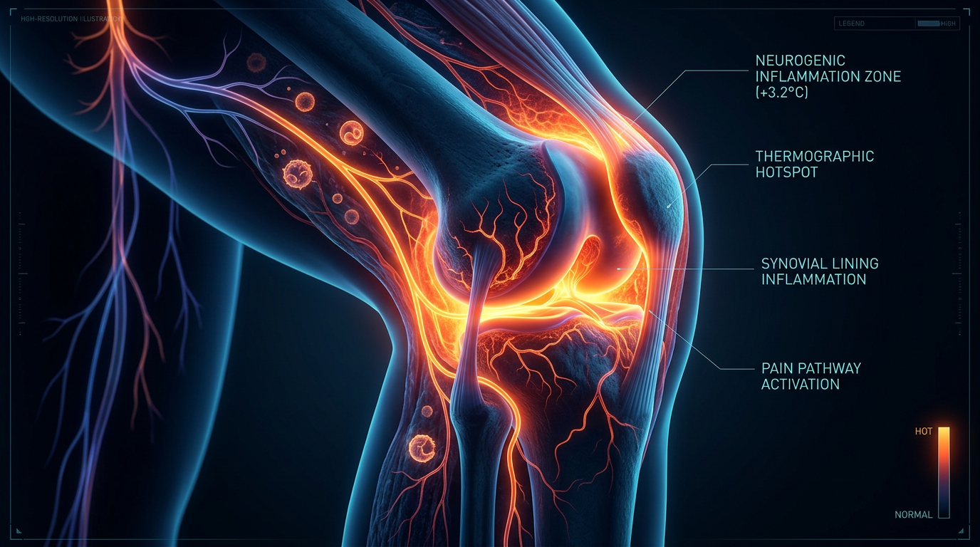 Scientific illustration for Thermographic Profiling: Visualizing the Inflammatory Landscape of Pain