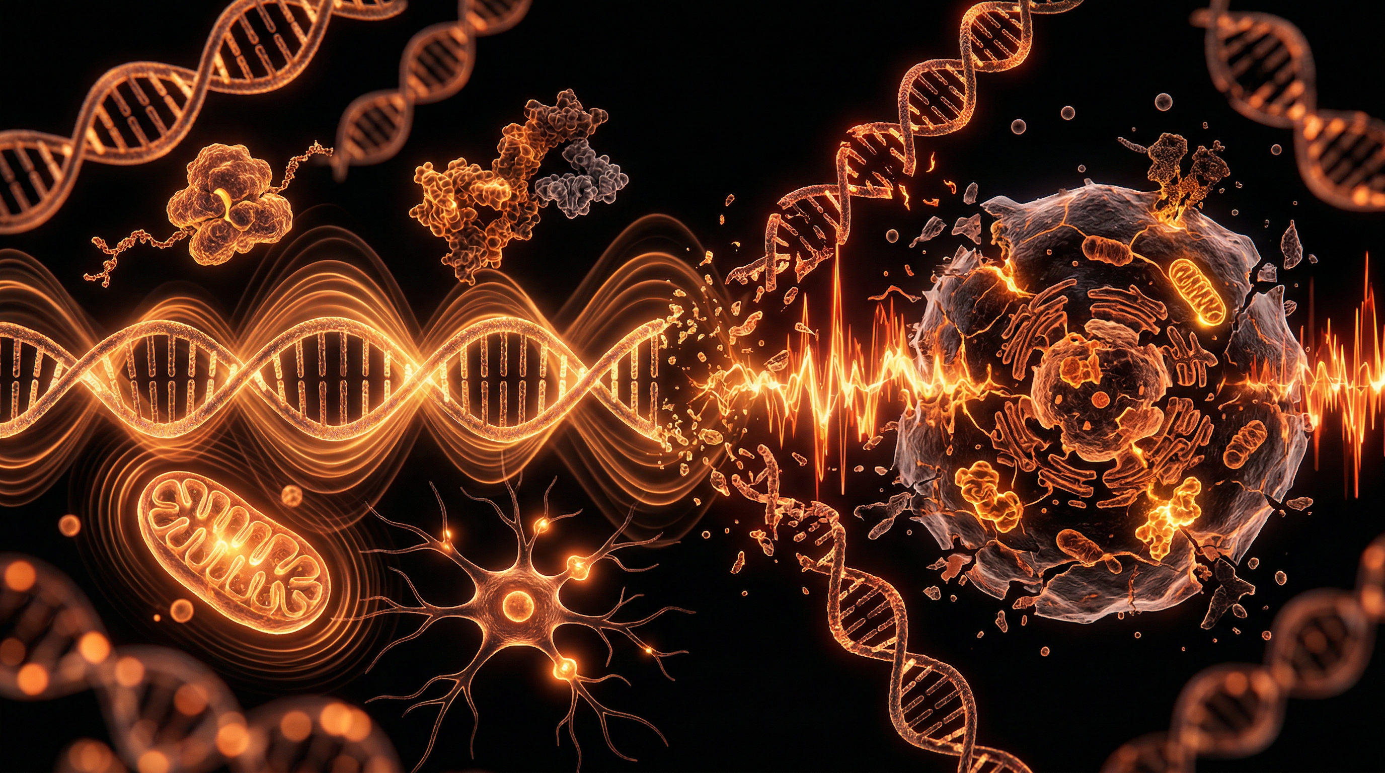 Scientific illustration for Bio-Resonance: Sound Healing vs Acoustic Noise Pollution