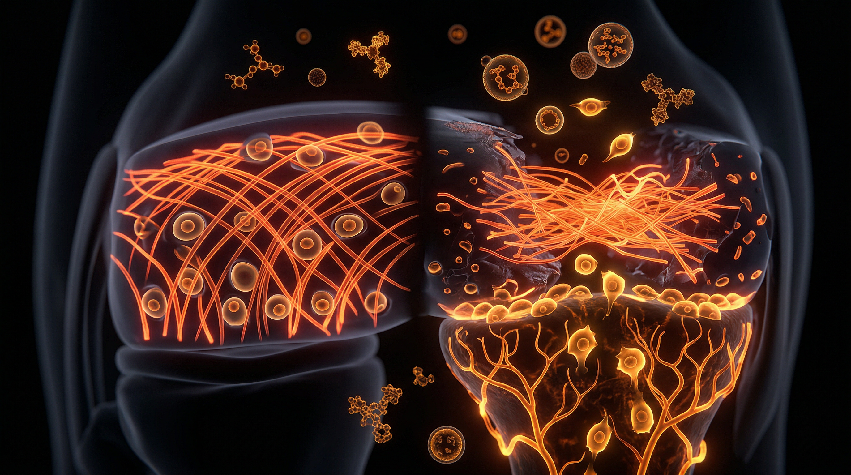 Scientific illustration for Cartilage Repair: Why Joints Struggle to Regenerate Naturally