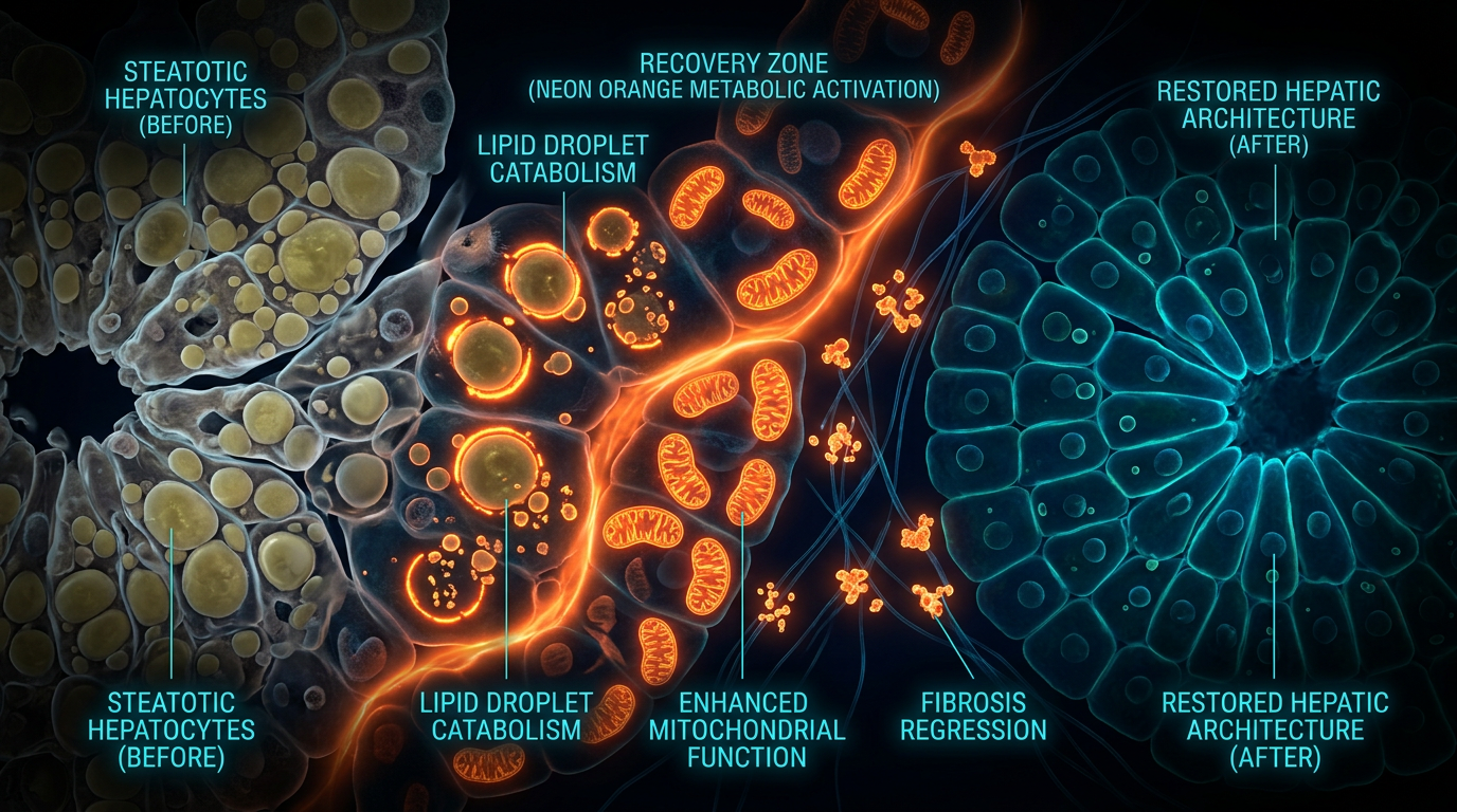 Scientific illustration for Reversing Metabolic Dysfunction-Associated Steatotic Liver Disease (MASLD)