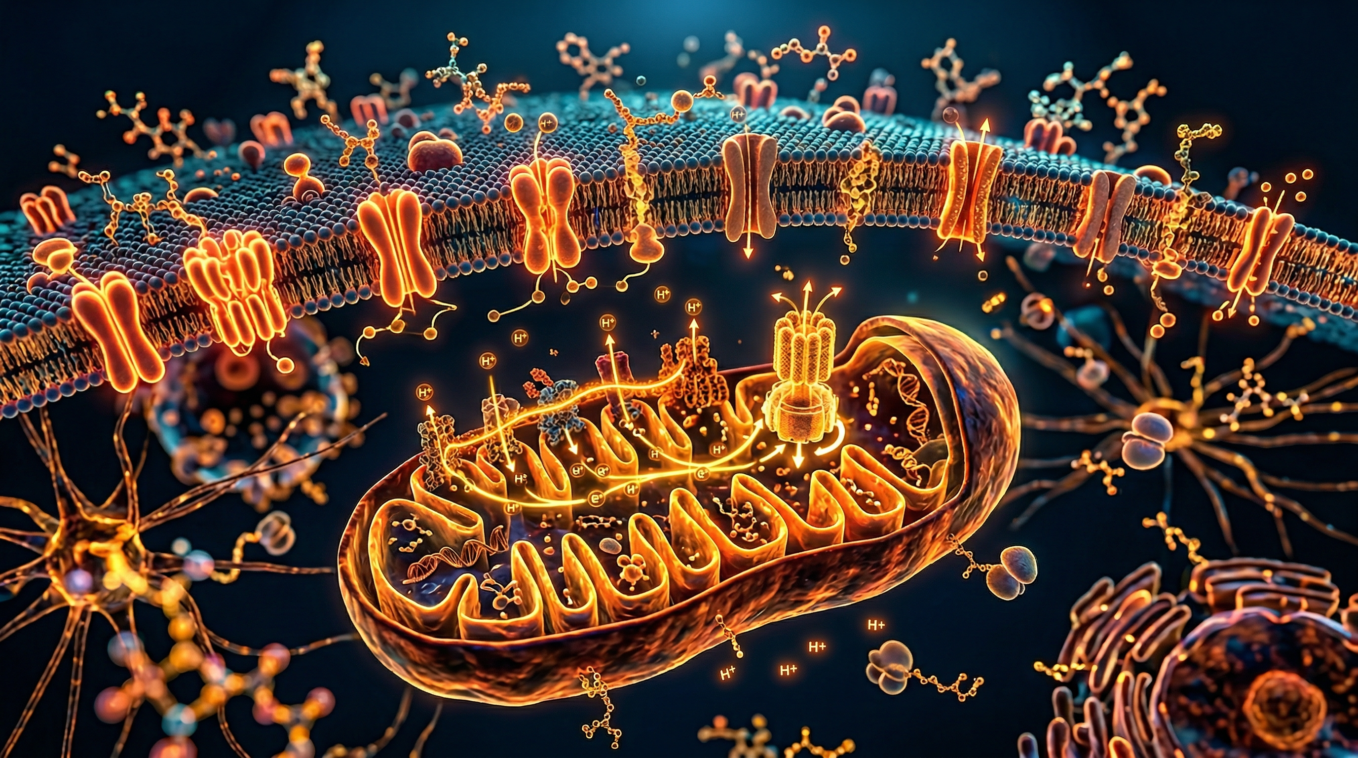 Scientific illustration for Why Mitochondrial Efficiency Is the Foundation of Human Longevity