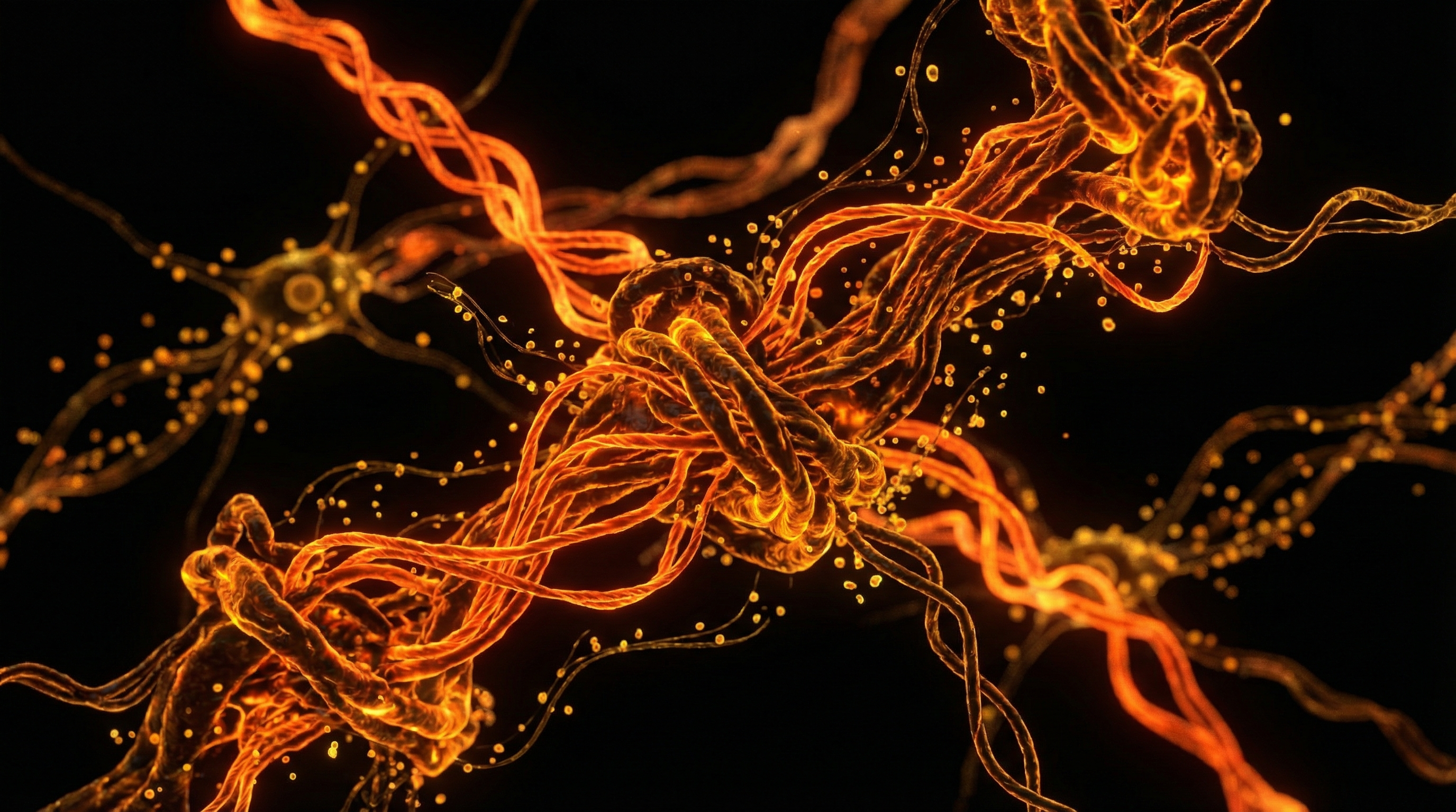 Scientific illustration for Adhesion and Densification: How Chronic Stress Alters the Molecular Structure of Fascia