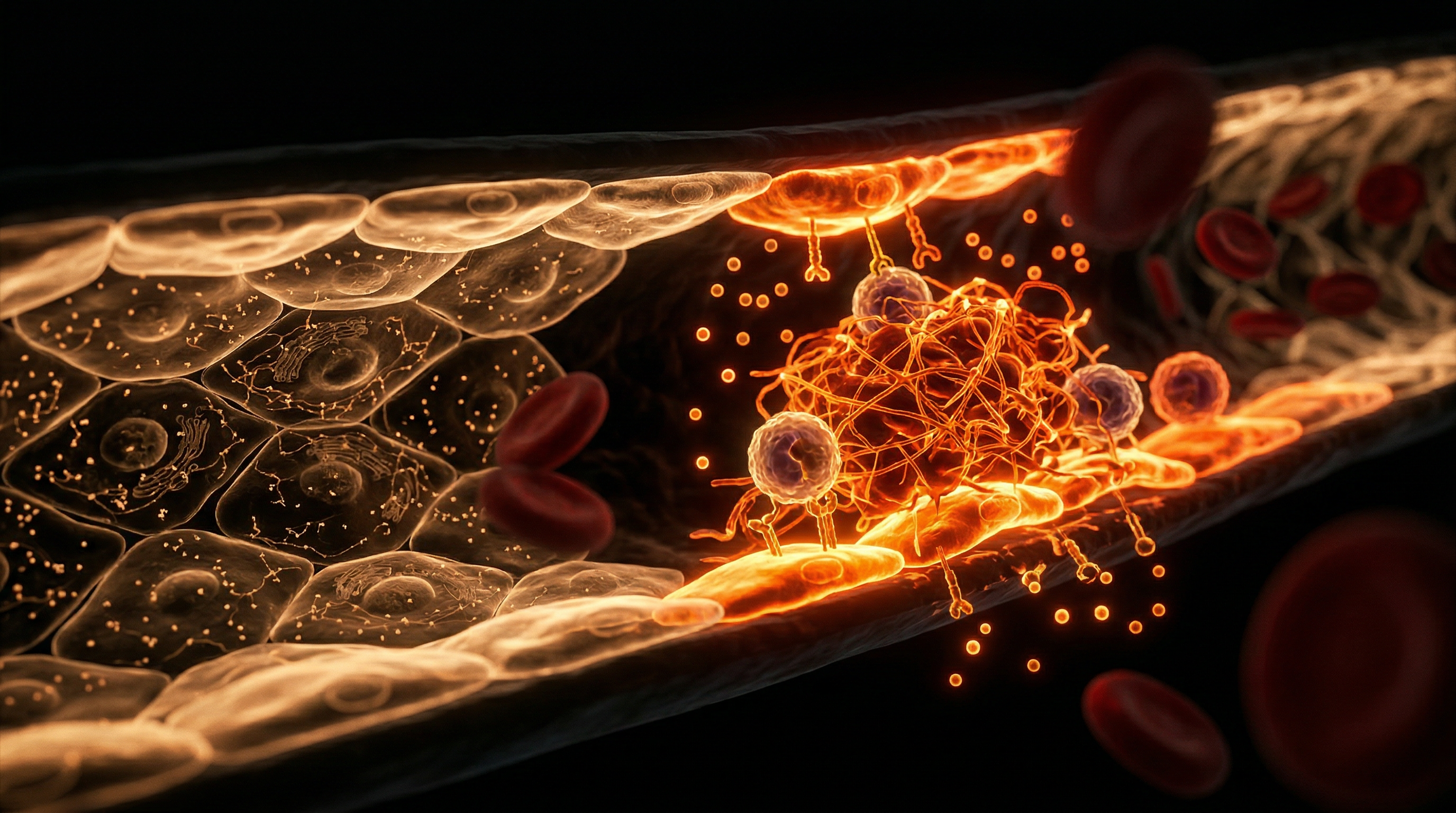 Scientific illustration for Phlebitis and Endothelial Health: Guarding the Venous Wall