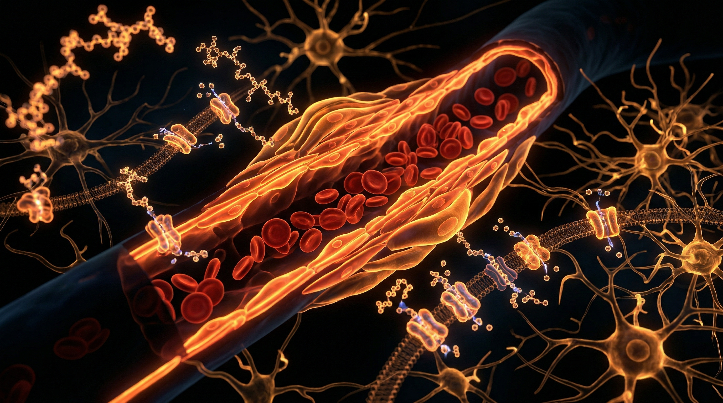 Scientific illustration for Pulsatile Cerebrovascular Health and Fluid Transport