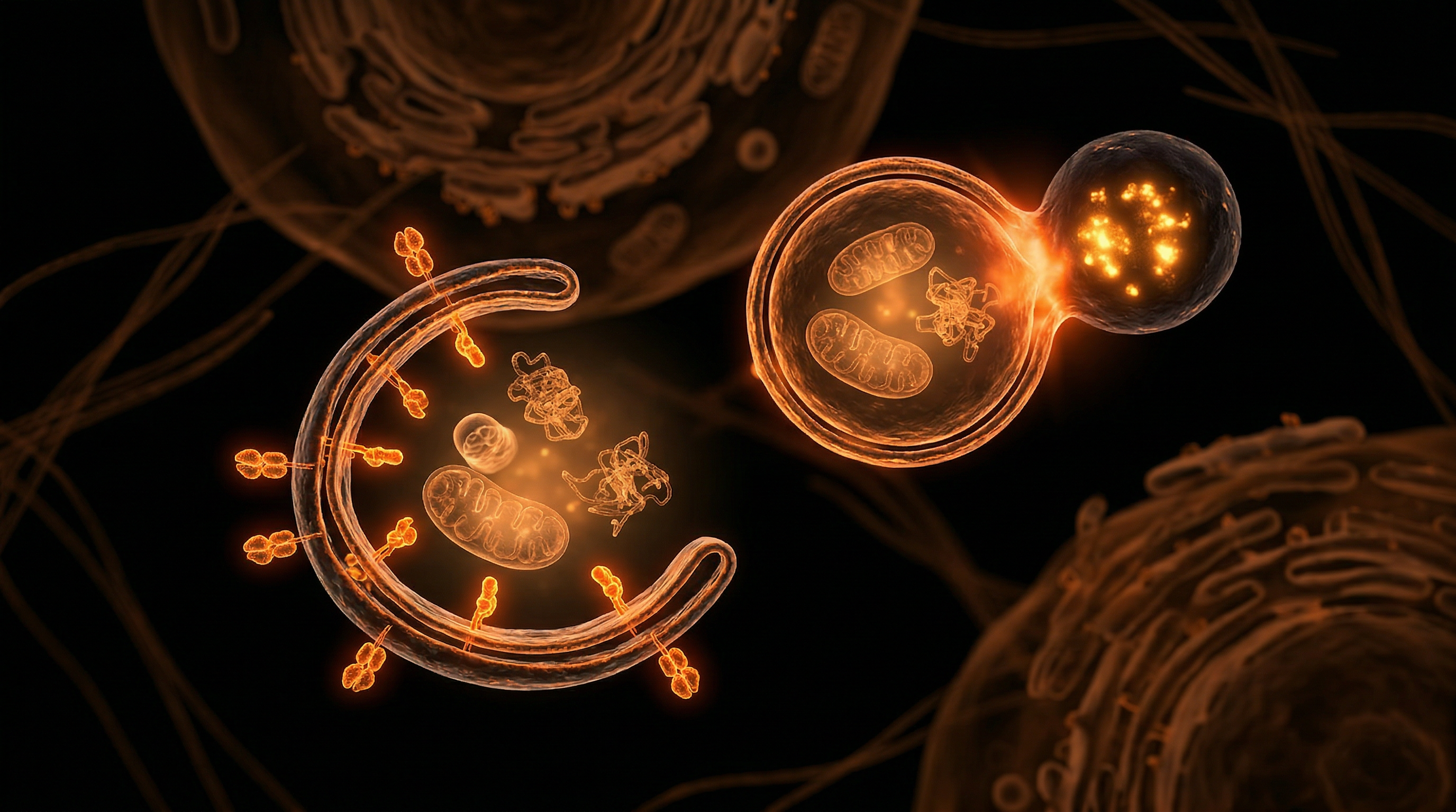 Scientific illustration for Autophagy: The Intracellular Cleaning Mechanism That Prevents Disease