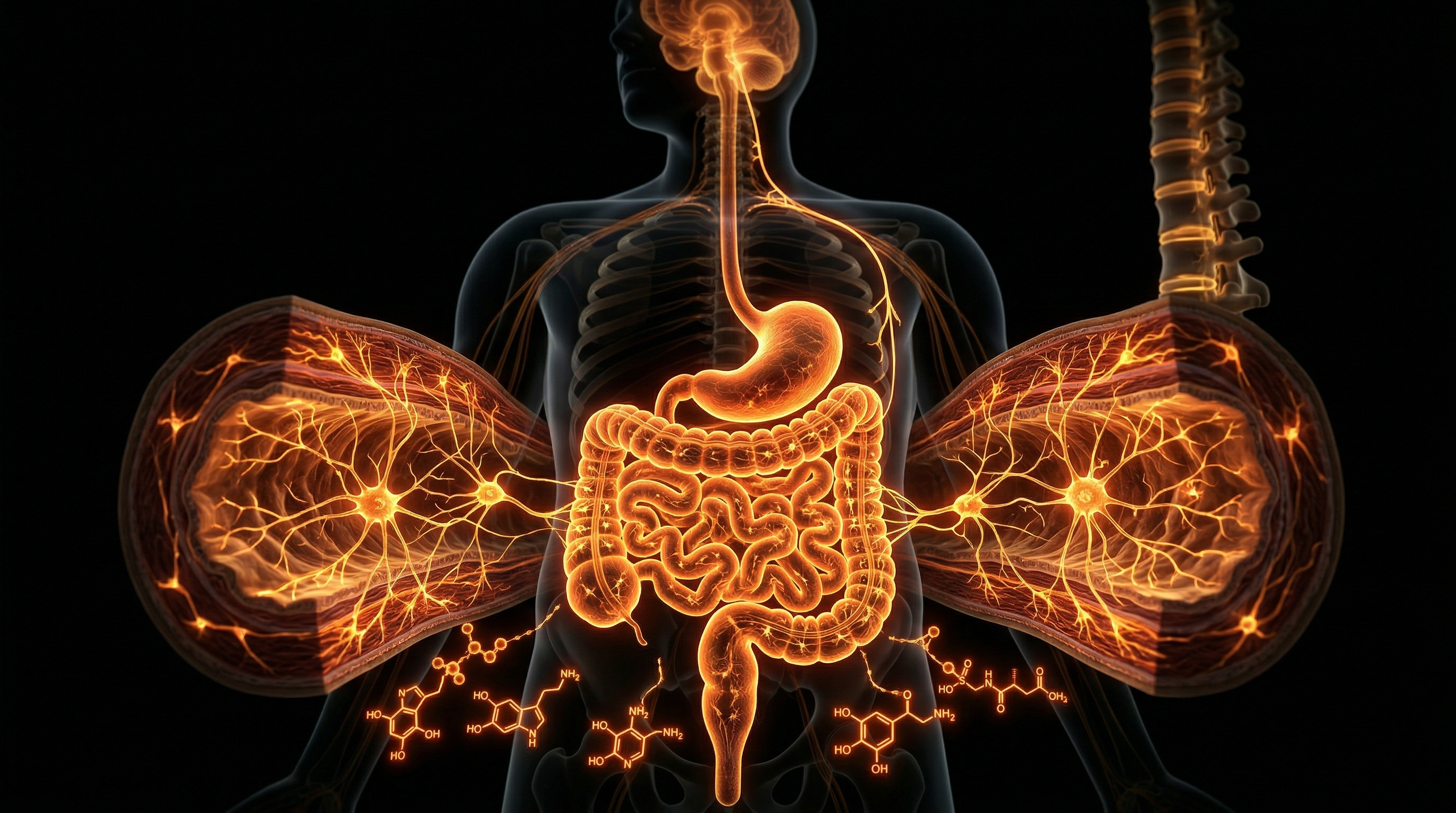 Scientific illustration for The Enteric Nervous System: The Gut’s Sovereign Intelligence