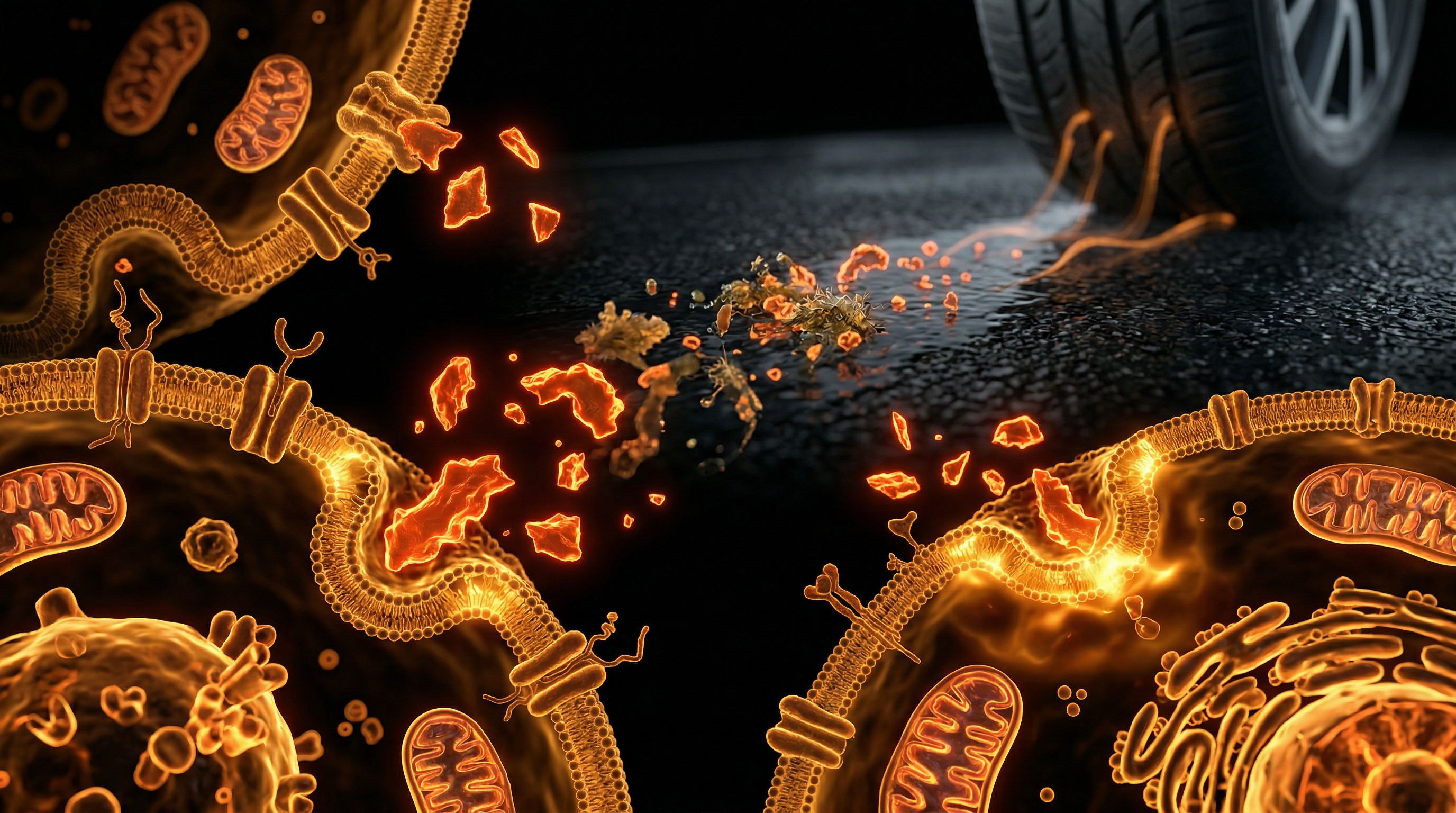Scientific illustration for Tyre Wear Emissions: The UK's Hidden Road Runoff